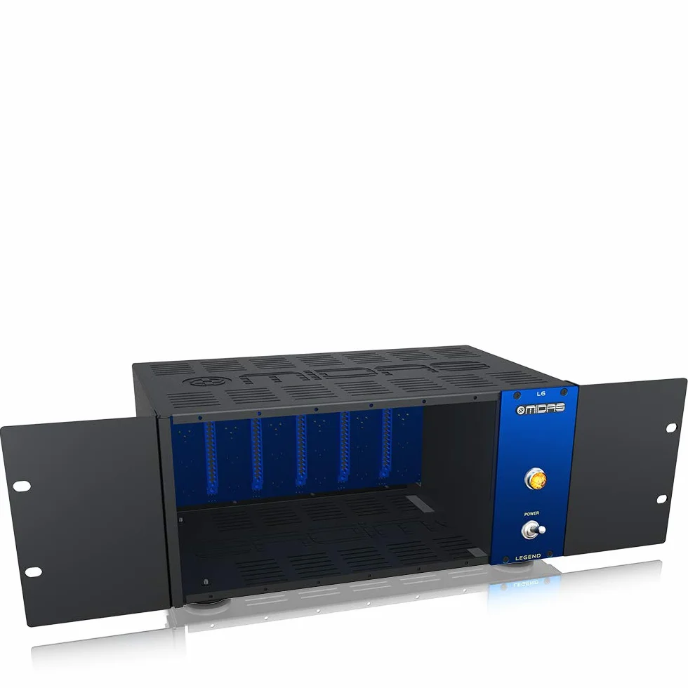 Midas LEGEND L6 Chassis portatile serie 500 per 6 moduli con routing audio e kit di montaggio su rack