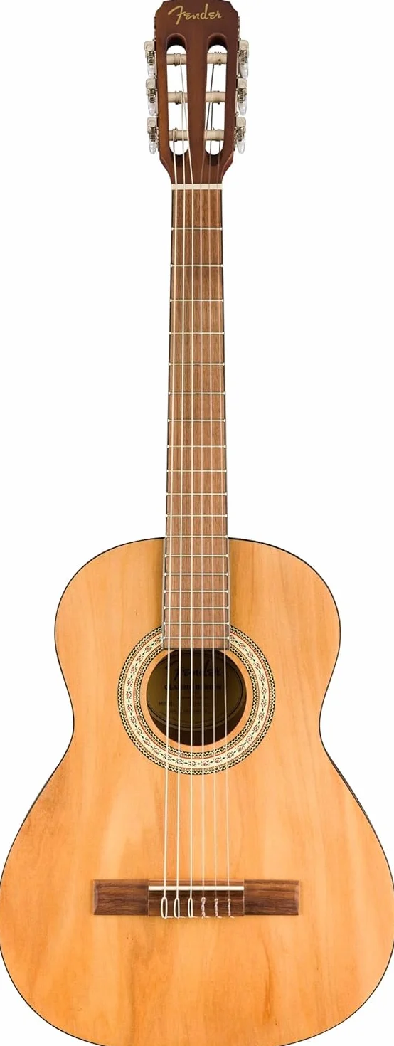 Fender Classic Design CN-25 in nylon a corde, tastiera in noce a scala corta, chitarra acustica classica 3/4, naturale. Ideale per principianti