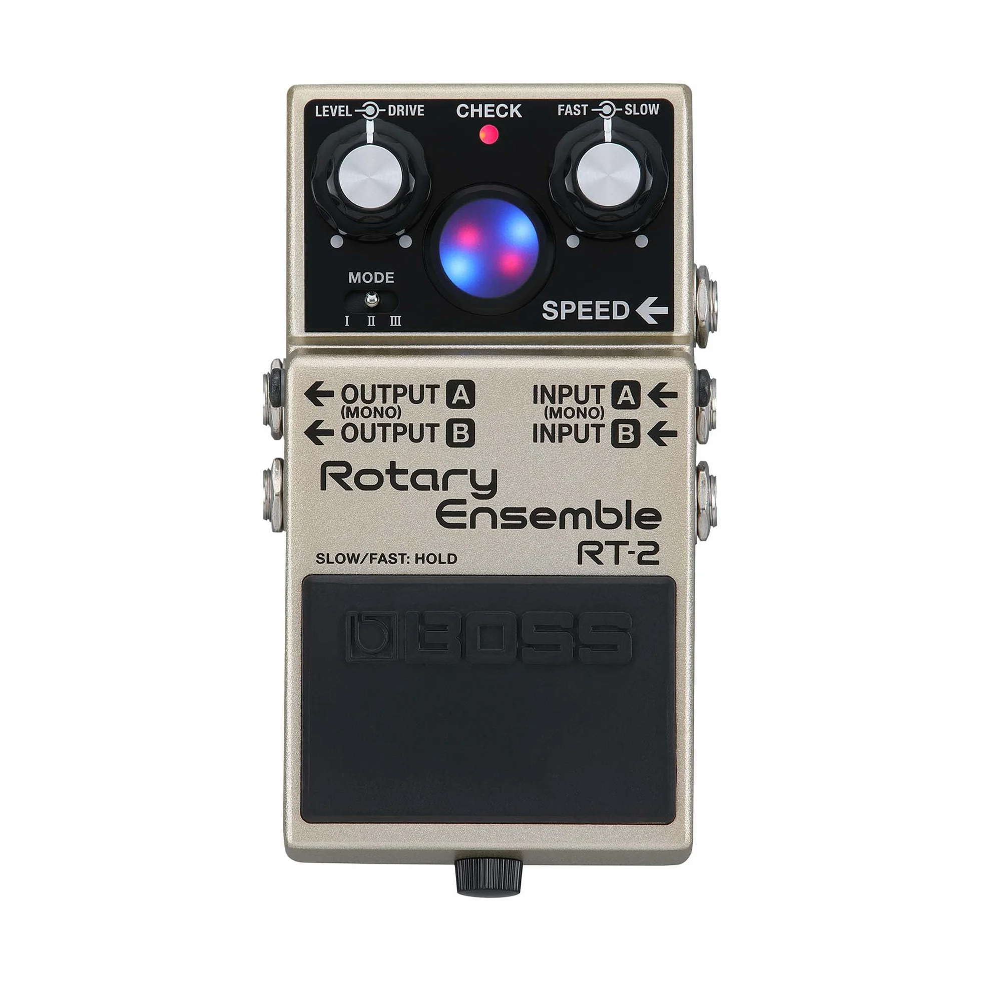 BOSS RT-2 | Pedale Compatto Rotary Ensemble | I veri suoni di altoparlante rotante | Dedicato alla chitarra e alle tastiere | 3 modalità versatili | Vari effetti di modulazione in uno