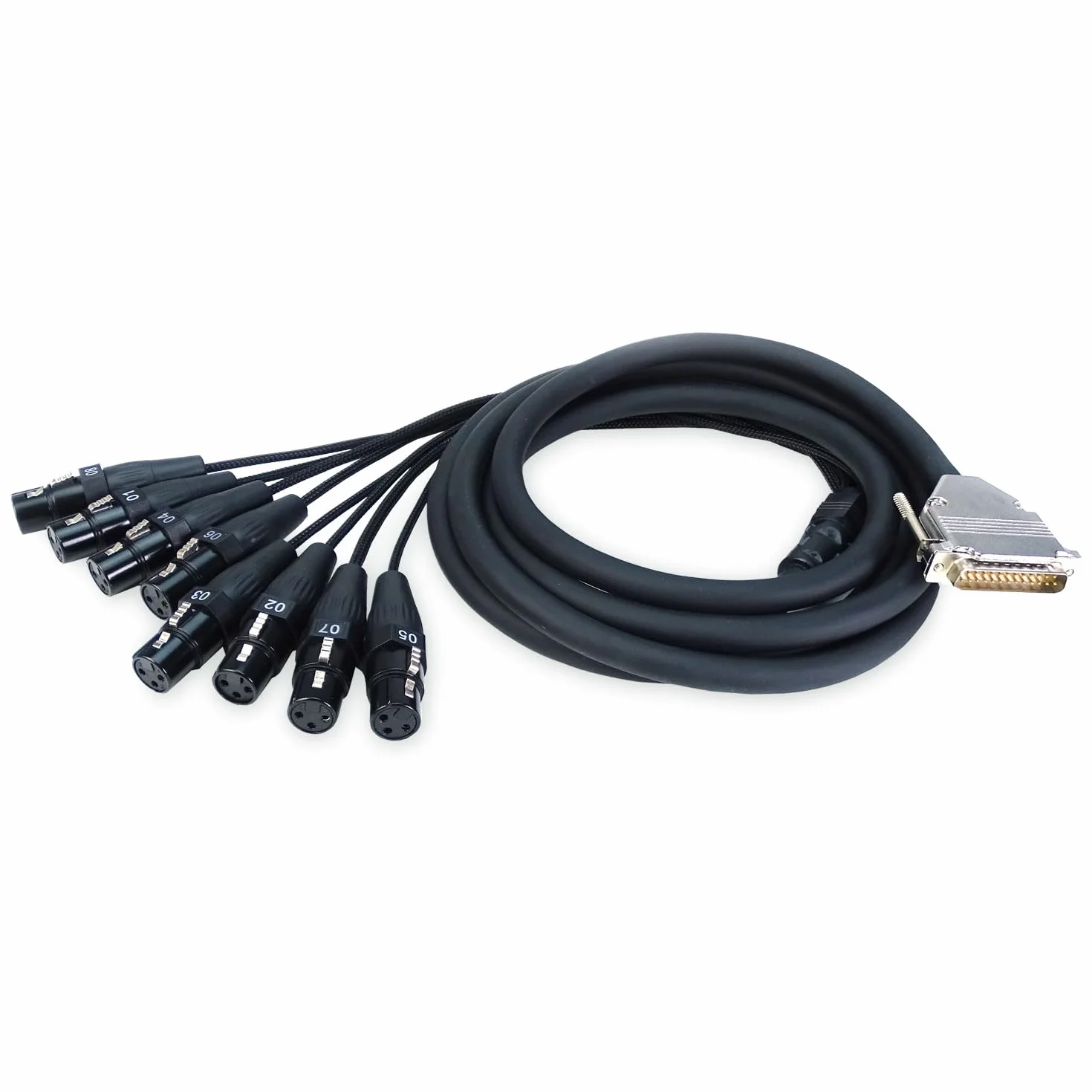 keepdrum sna55-8 - Cavo multicore Snake Sub-D DB-25 a 8x XLR femmina, 3 m