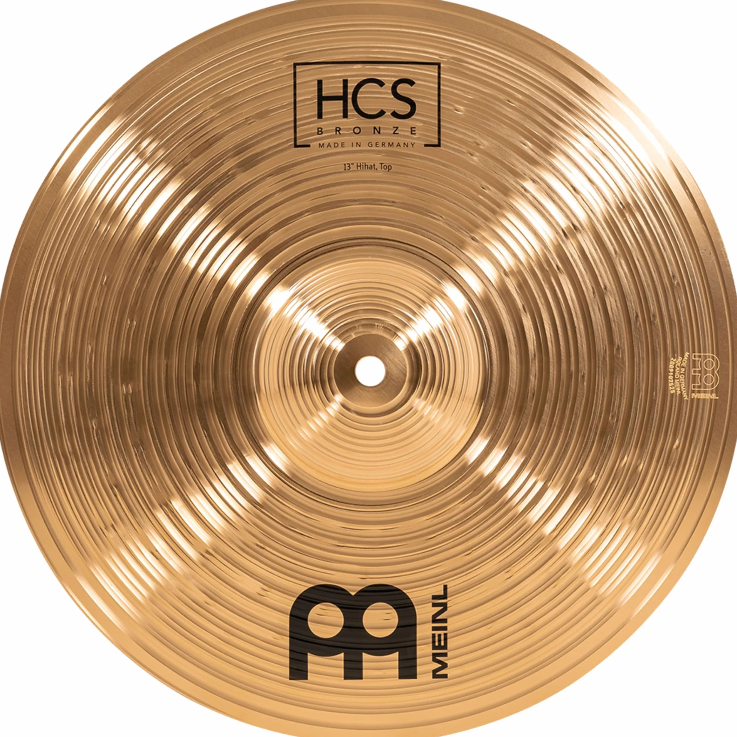 Meinl Cymbals HCS Bronze Piatto Hihat / Charleston 13 pollici (33,02cm) per Batteria – Coppia – Bronzo B8, Finitura Tradizionale, Prodotto in Germania (HCSB13H)