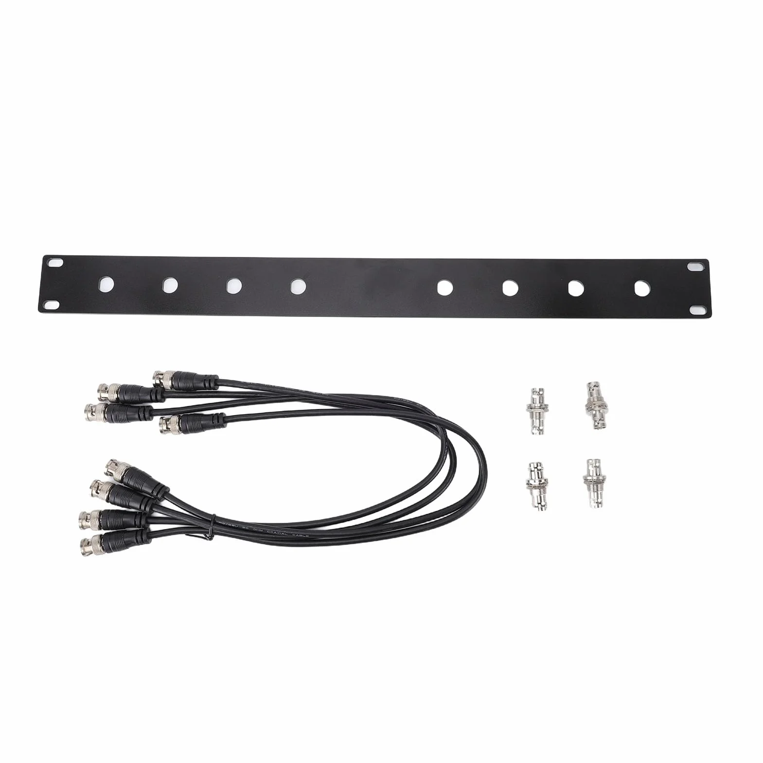 Jectse Kit Antenna BNC, 4 Cavi di Collegamento Cavo BNC da 50 Cm/19,69 Pollici Kit di Montaggio su Rack per Antenne Kit di Riposizionamento per Rack di Antenne per Montaggio Anteriore