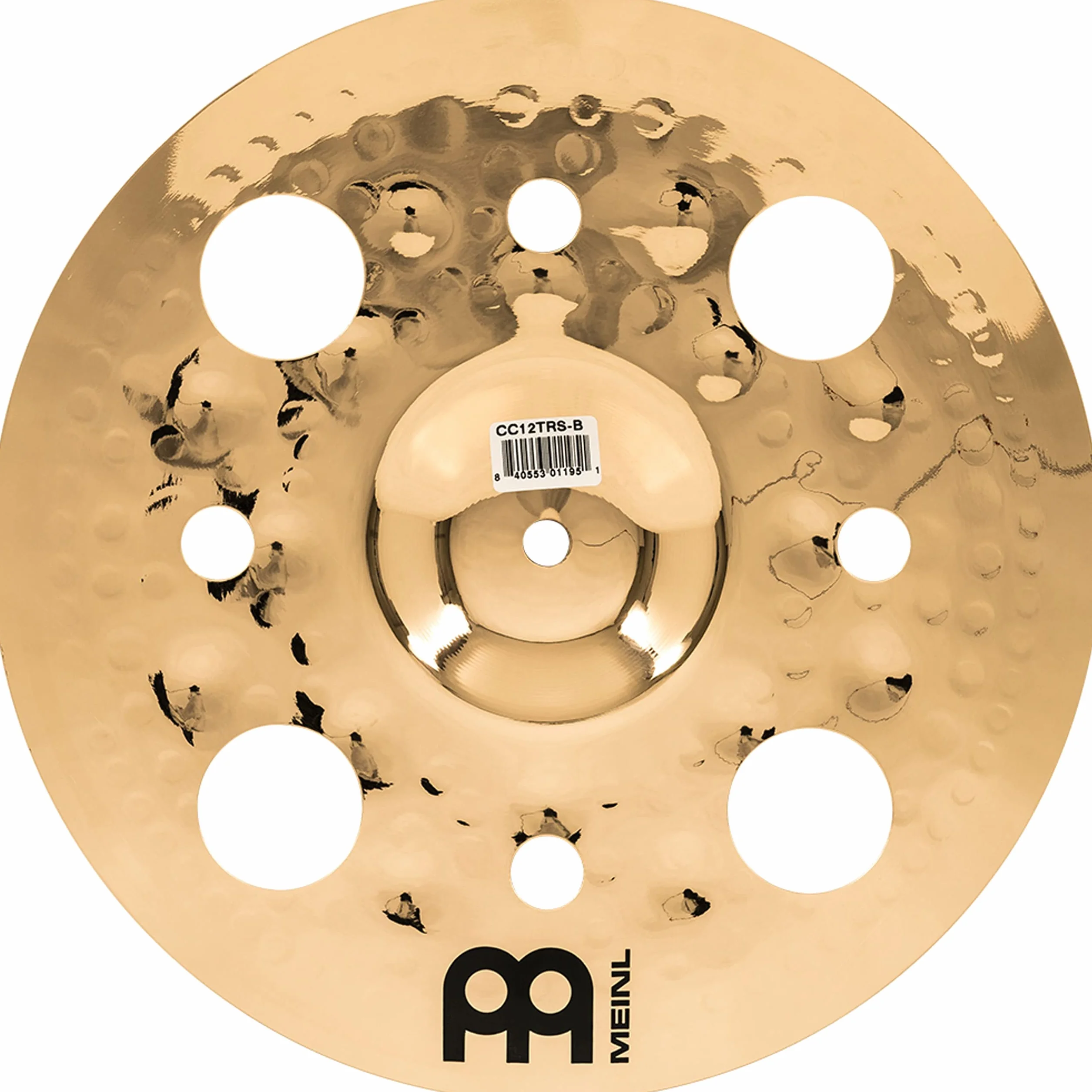 Meinl Cymbals Classics Custom Brilliant Piatto Trash Splash 12 pollici (30,48cm) per Batteria - Bronzo B12, Finitura Brillante, Prodotto in Germania (CC12TRS-B)