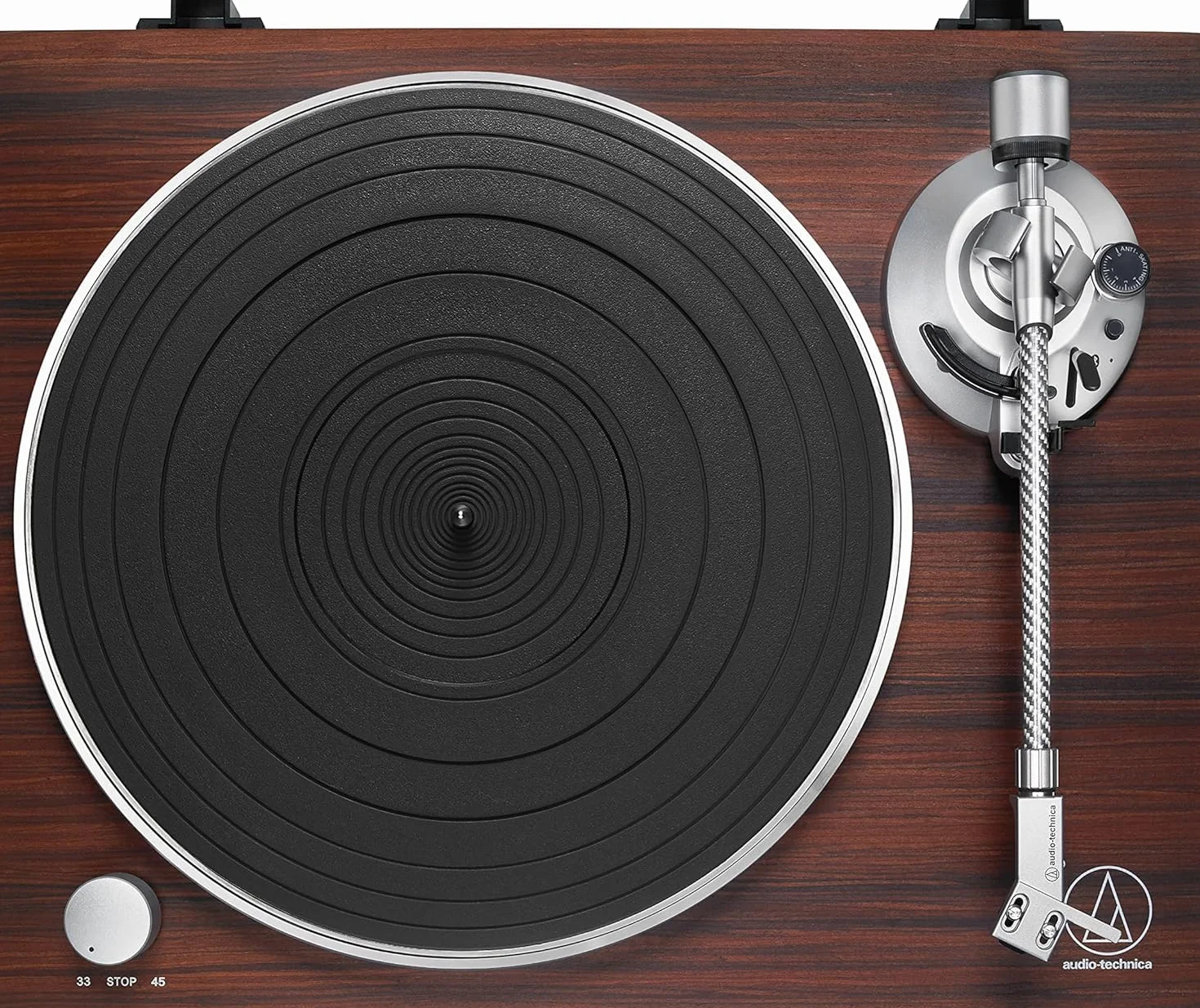 Audio-Technica LPW50BTRW Giradischi Wireless con Trazione a Cinghia Palissandro