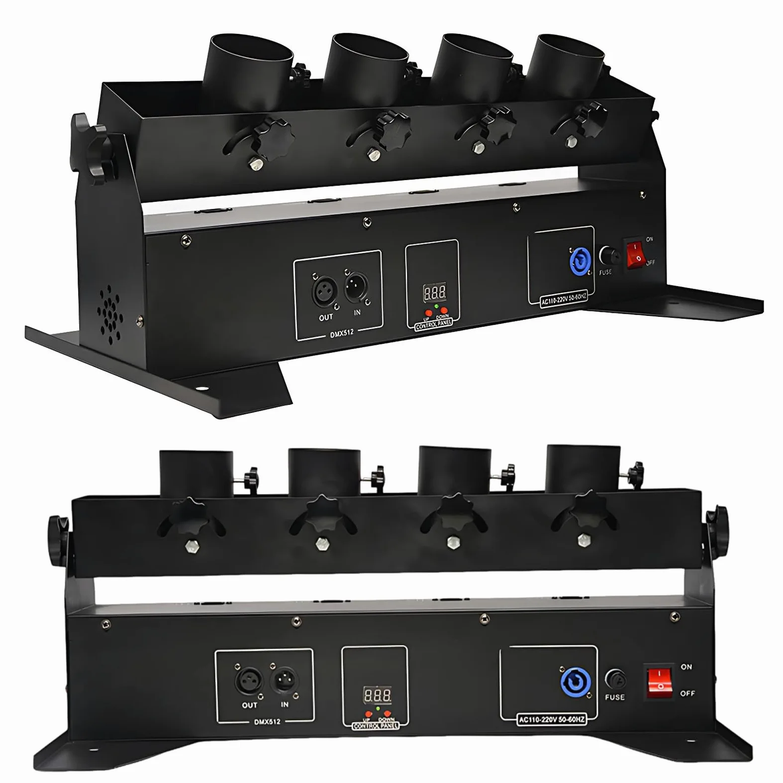 Macchina Lancia-coriandoli elettrica, Lancia-coriandoli a 4 Teste con Telecomando e DMX, Potente spara-coriandoli da 150 W, Perfetta per Discoteche, Matrimoni, palchi, concerti
