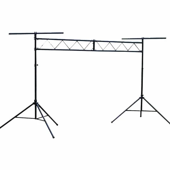 NLIGHTING® Supporto Telescopico in Acciaio a Treppiedi per Luci DJ e da Palco, Stand a Ponte con Traversa a T Americana, Traliccio di sostegno Professionale per Teste Mobili e accessori da spettacolo