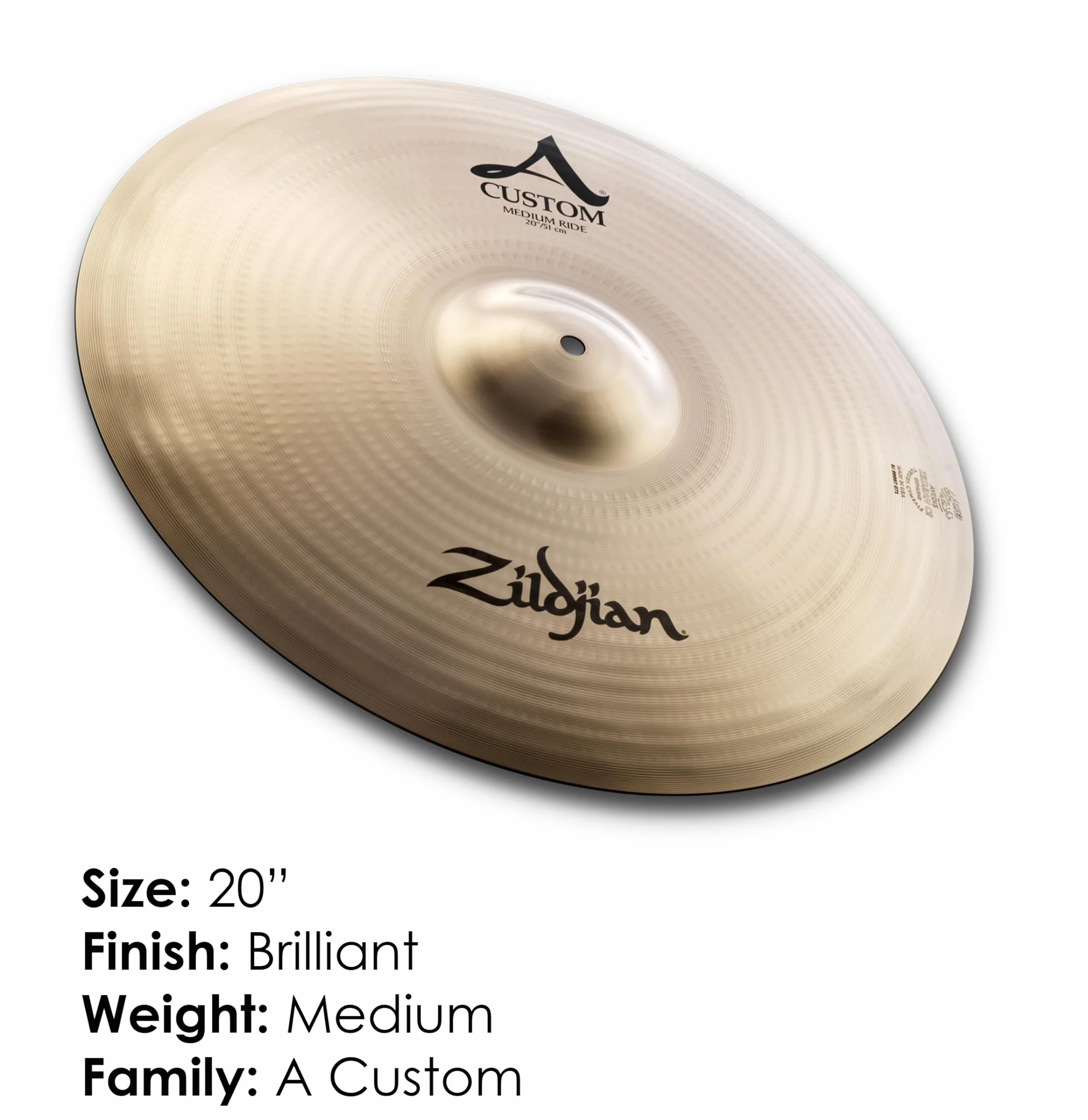 Zildjian A20519 Medium Ride Brilliant Finish Piatto 20"