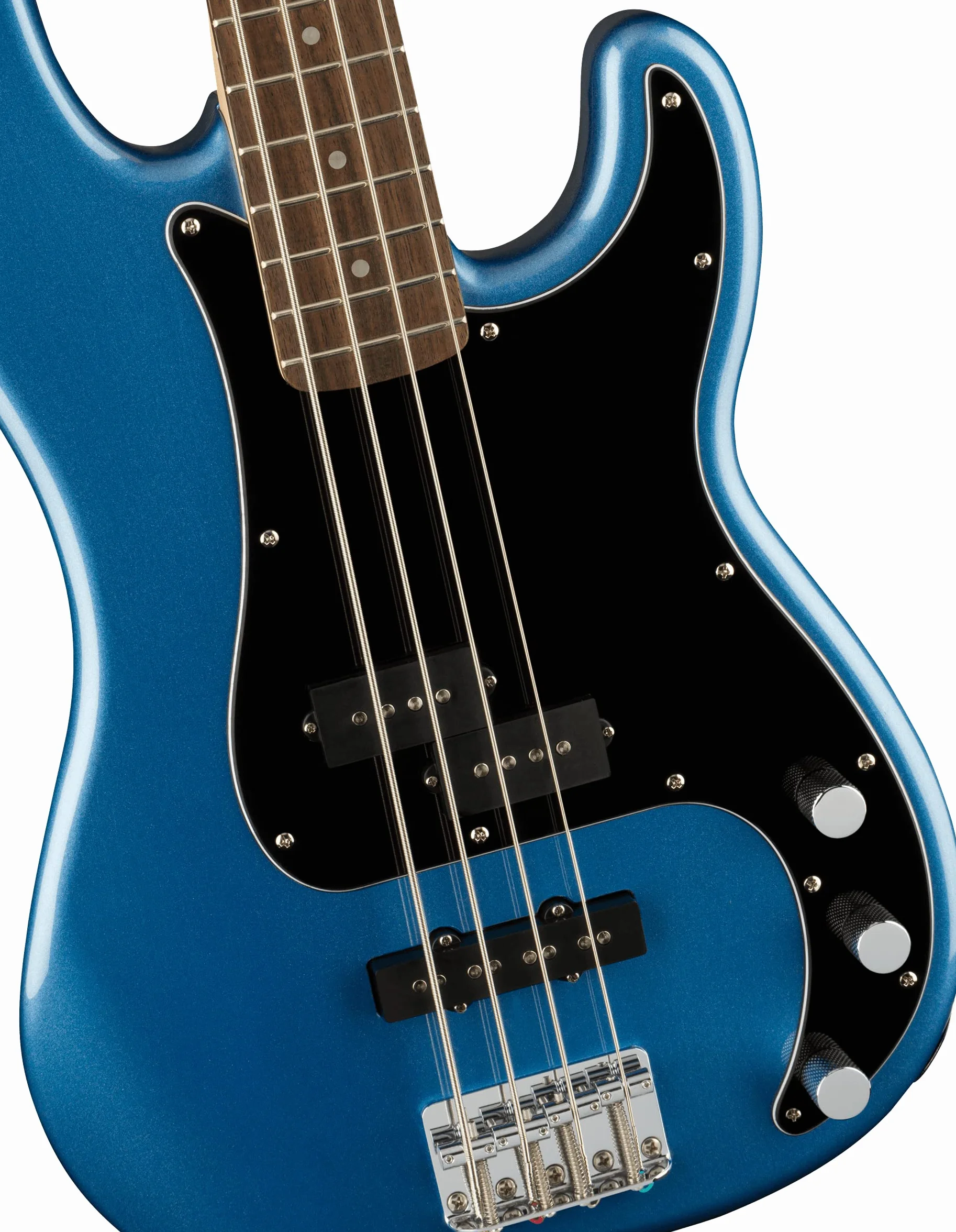 Squier by Fender Affinity Series Precision Bass PJ, tastiera in alloro, battipenna nero, blu lake placid, Include lezioni virtuali gratuite su Fender Play