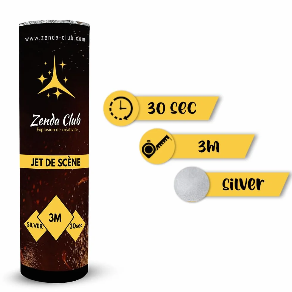 Zenda Club® Set da 10 Effetti di Luci Argentate – 3 Metri / 30 Secondi – Senza Telecomando – Effetti Luminosi Spettacolari – Animazione Professionale – Categoria F1