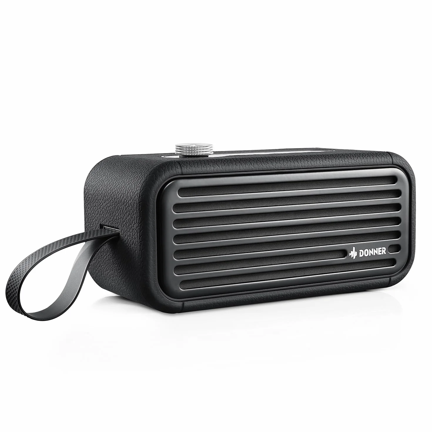 Donner Go Amplificatore mini per chitarra elettrica 25W, amplificatore portatile con controllo app intelligente, ricarica Tipo-C, doppio ingresso Bluetooth e AUX per esercizi quotidiani