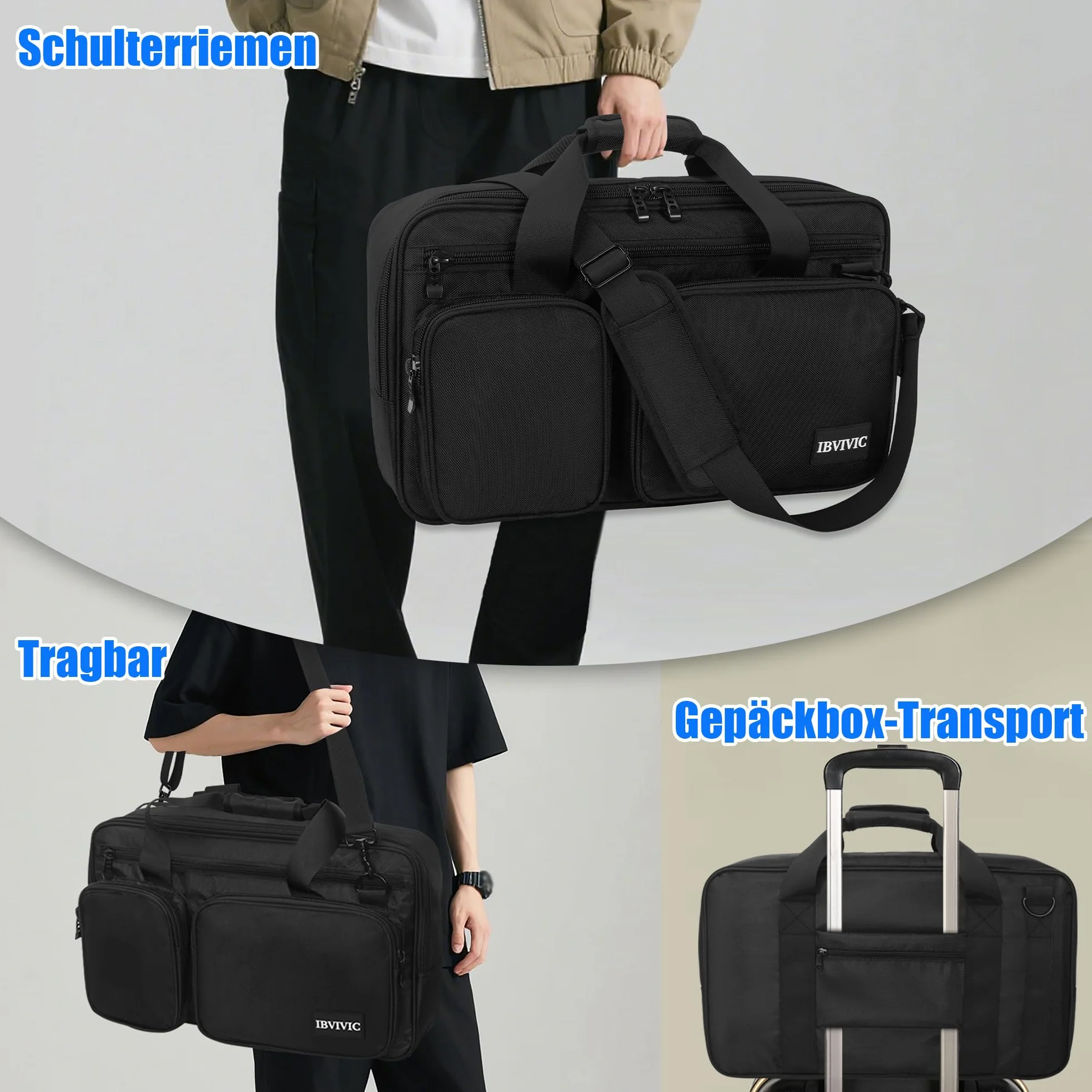 OUUTMEE Borsa da trasporto per controller DJ, custodia da trasporto per controller DJ, borsa protettiva DJ con cinghie per la spalla, adatta per Pioneer, Nero , S-52 x 30 x 10CM