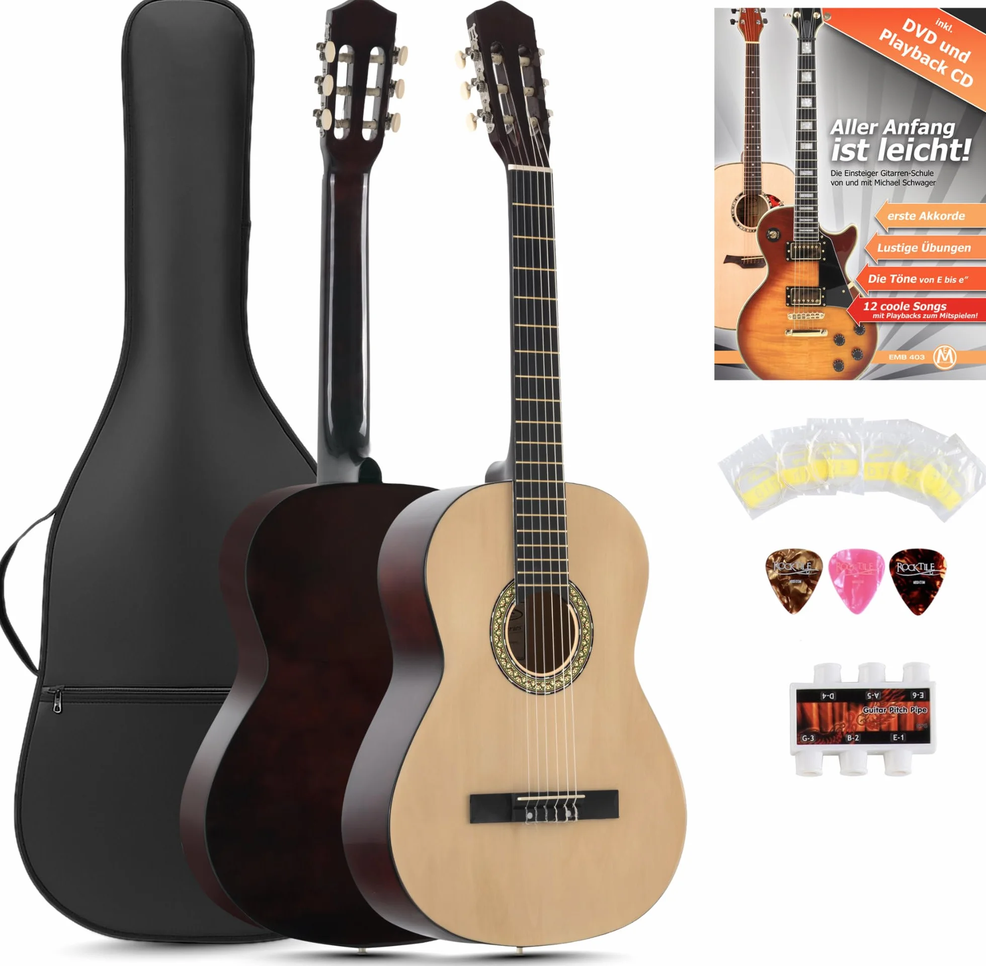 Classic Cantabile AS-851 L Chitarra classica 4/4 Set starter per mancini