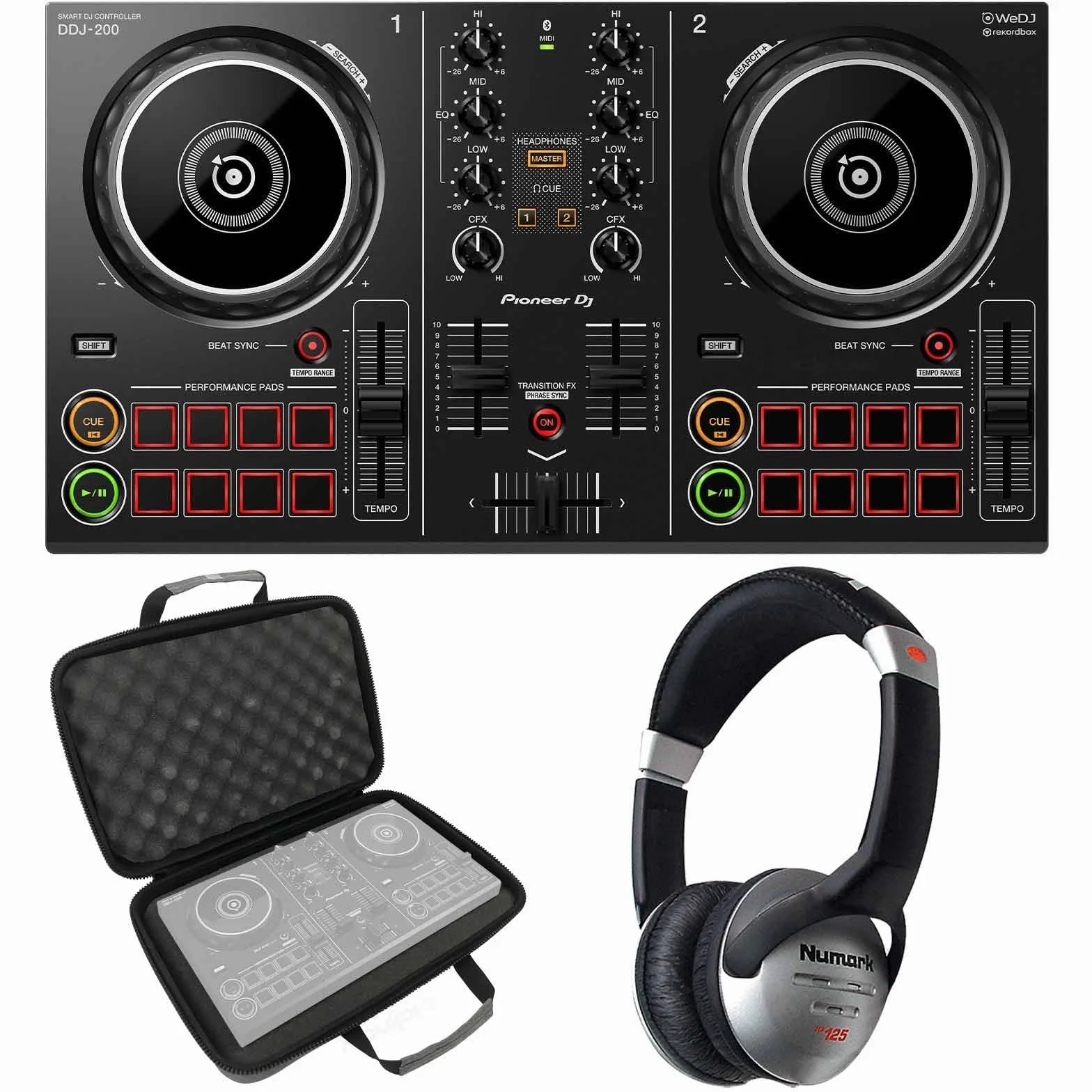 Pioneer DDJ-200 - Cuffie portatili per smartphone, tablet, PC, Mac, DJ Controller