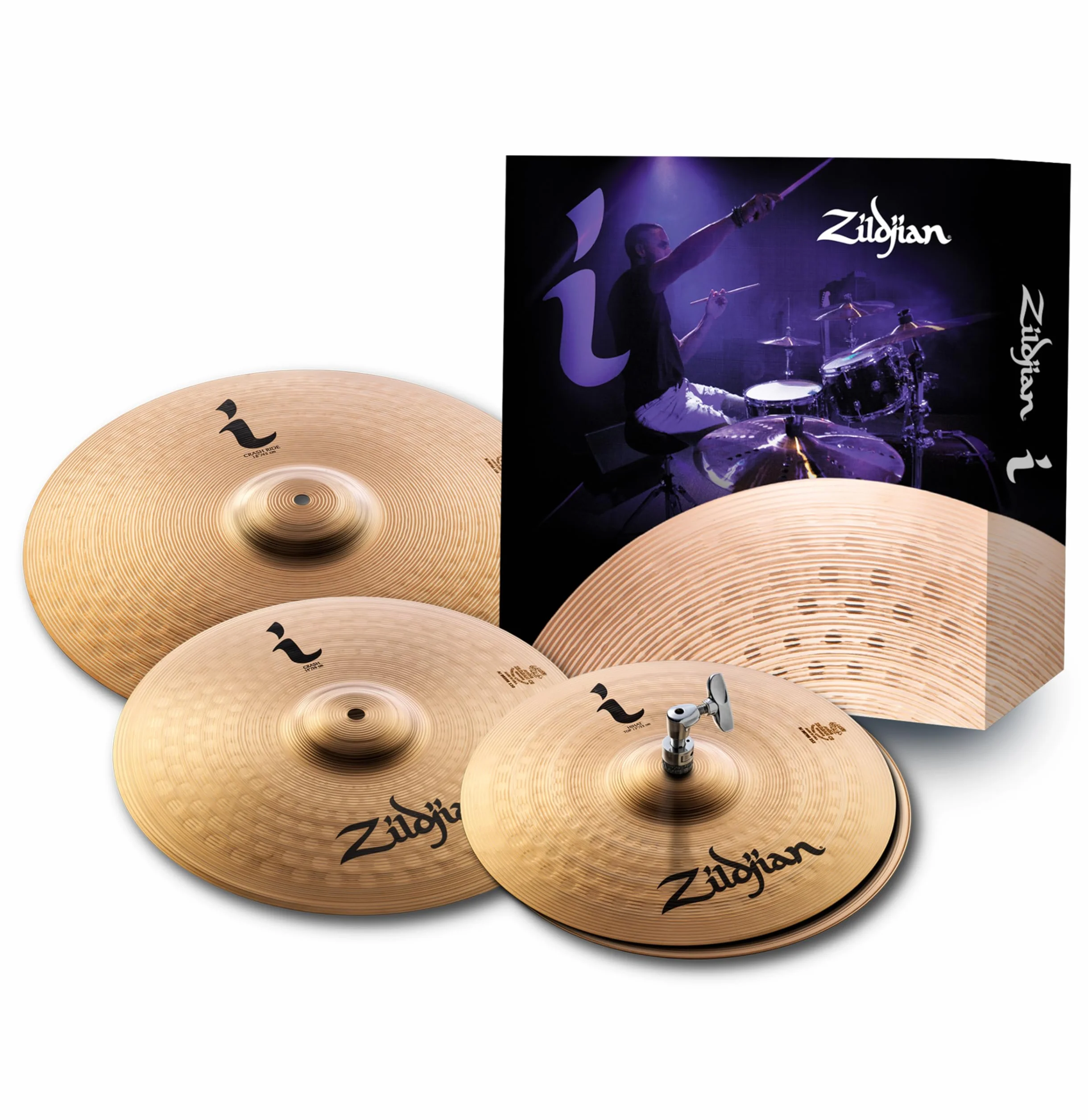 ZILDJIAN - ILHESSP I ESSENTIALS PLUS CYMBAL PACK, Set di Piatti per Batteria, 13" HiHats - 14" Crash - 18" Crash Ride
