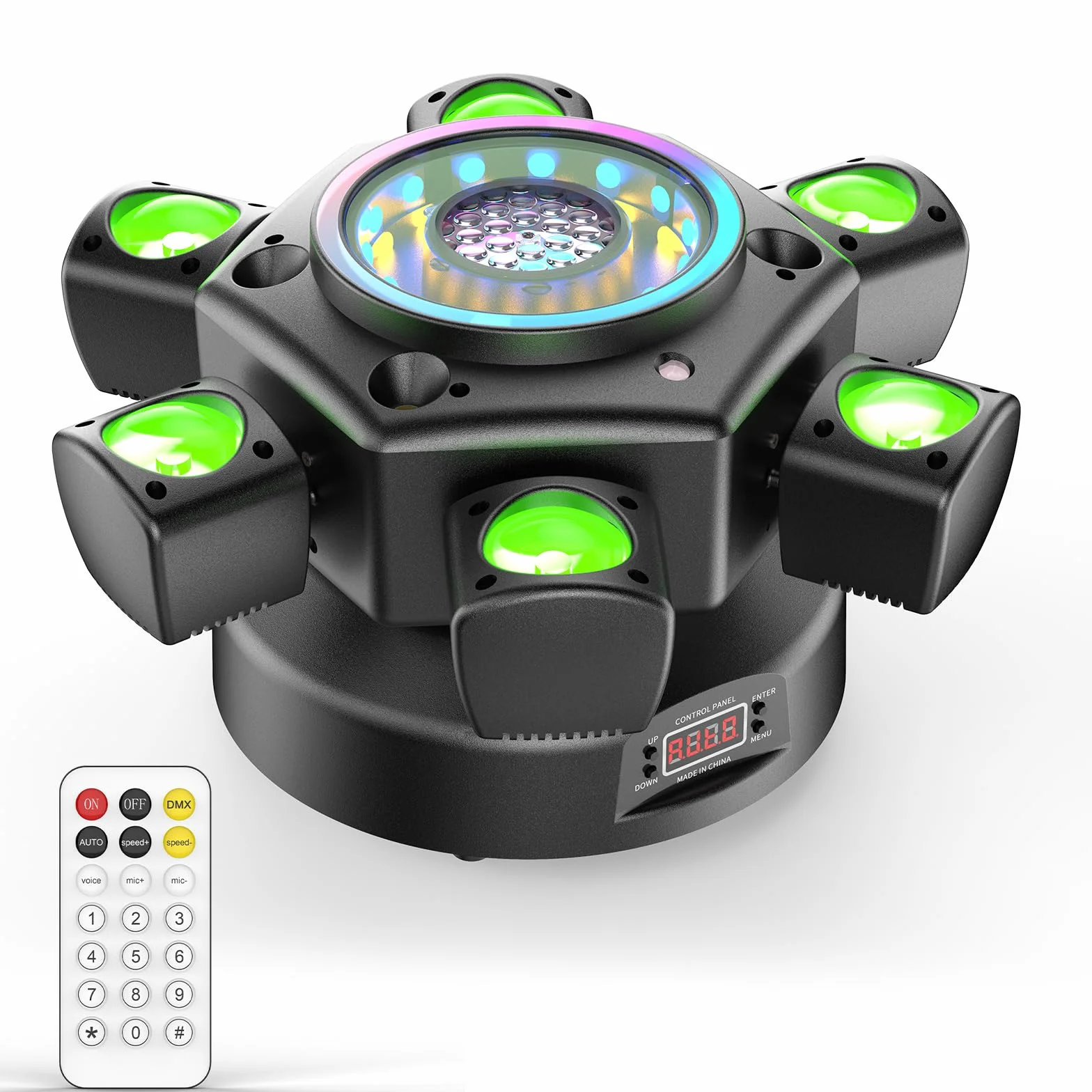 150W Teste Mobili LED con Telecomando RGBW Luci Discoteca 26CH Gobos Beam Moving Head Luci da Palco per DJ Bar Casa Feste Club Palcoscenico