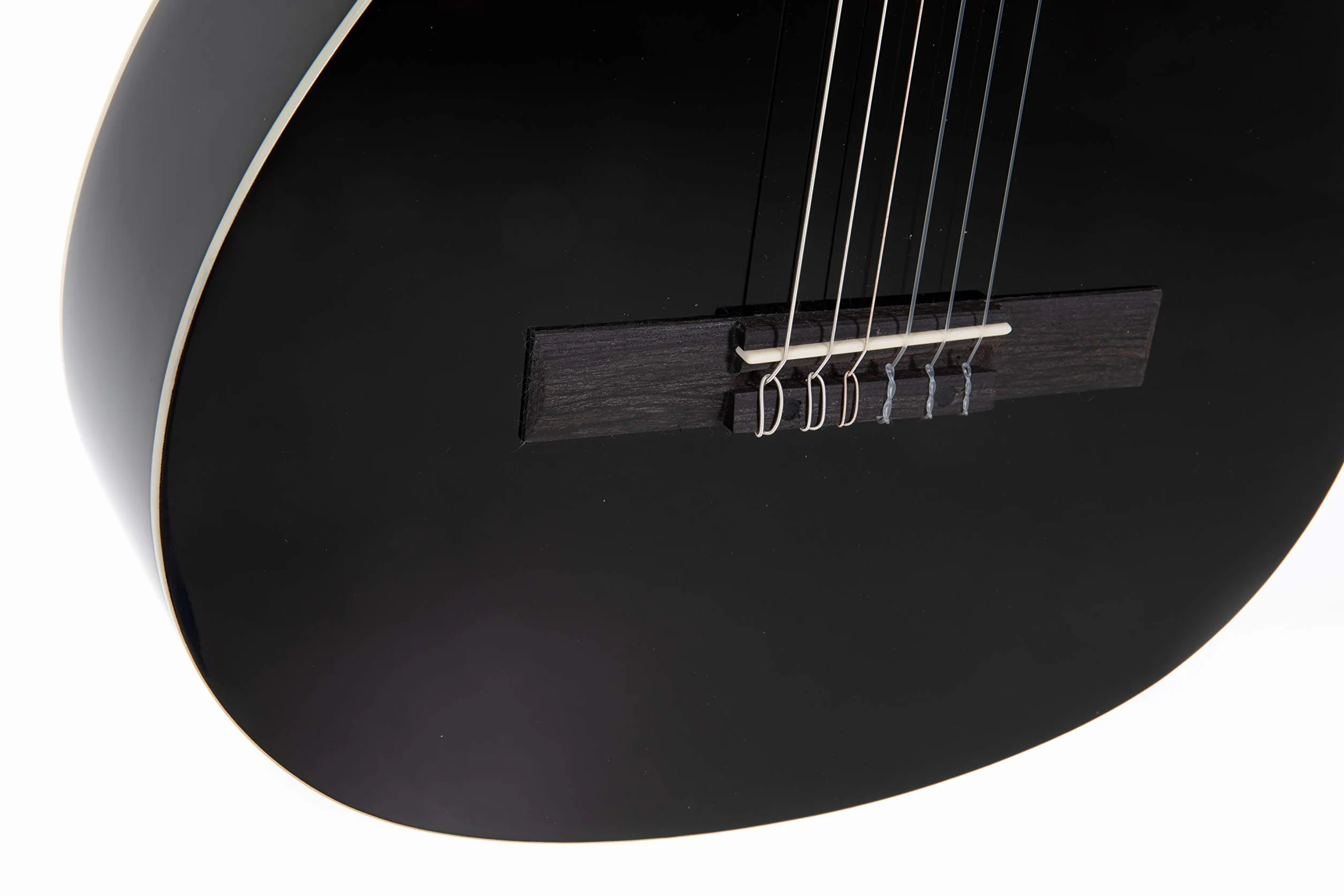 GEWA Chitarra classica, Chitarra Basic, corpo tiglio, tastiera in legno di pakka, meccaniche cromate, Set 3/4 nero, inclusa borsa, accordatore, plettri