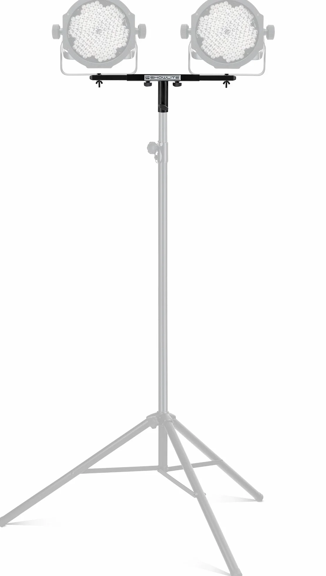 Showlite SAT-02 T Dual Quertraverse (trave trasversale per 2 faretti, montabile su tubo stativo da 35 mm, acciaio) nero