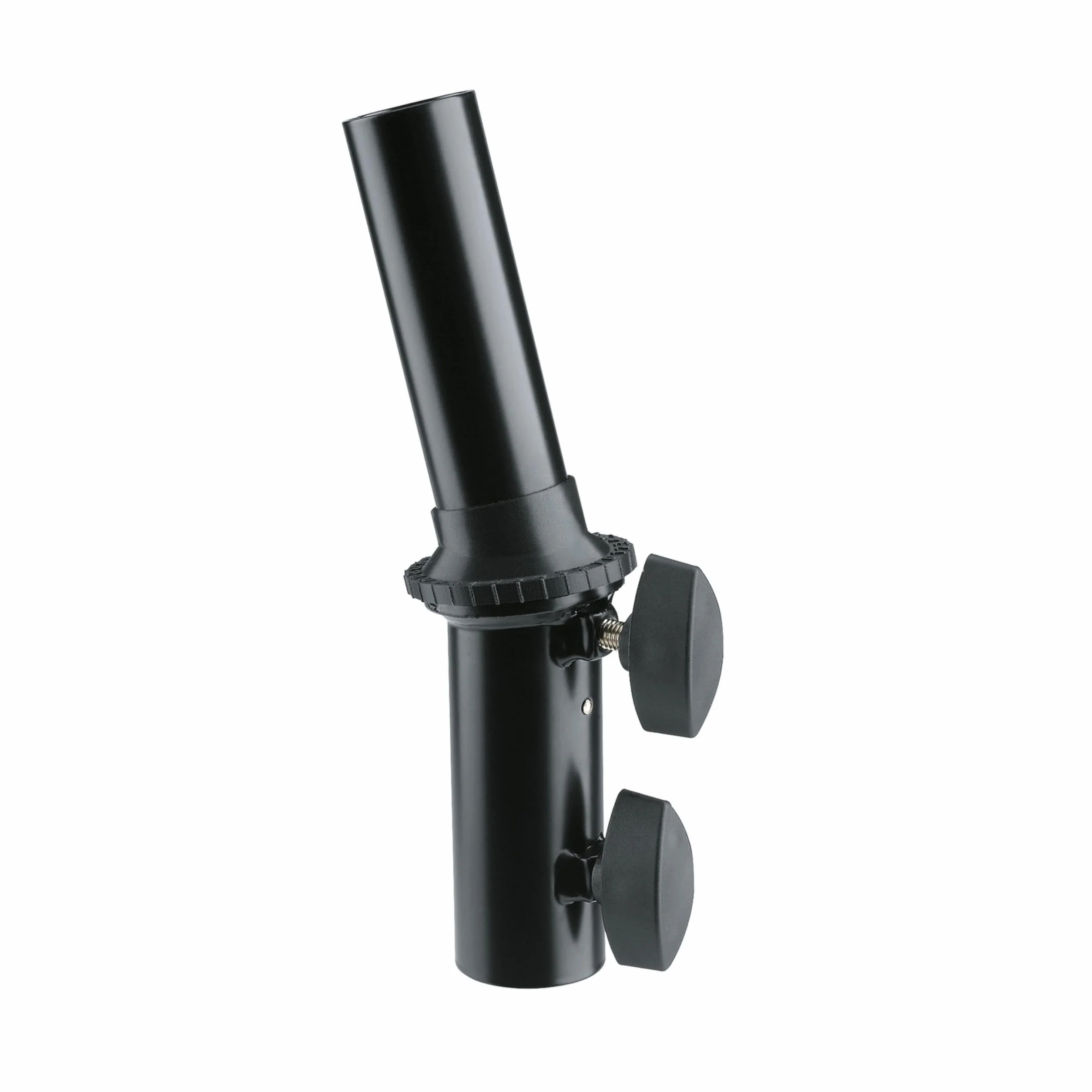 K&M 19670 inclinatore di altoparlanti, fino a 15°- nero, in acciaio - per un sistema di altoparlanti, 3,5 cm di diametro - collegabile