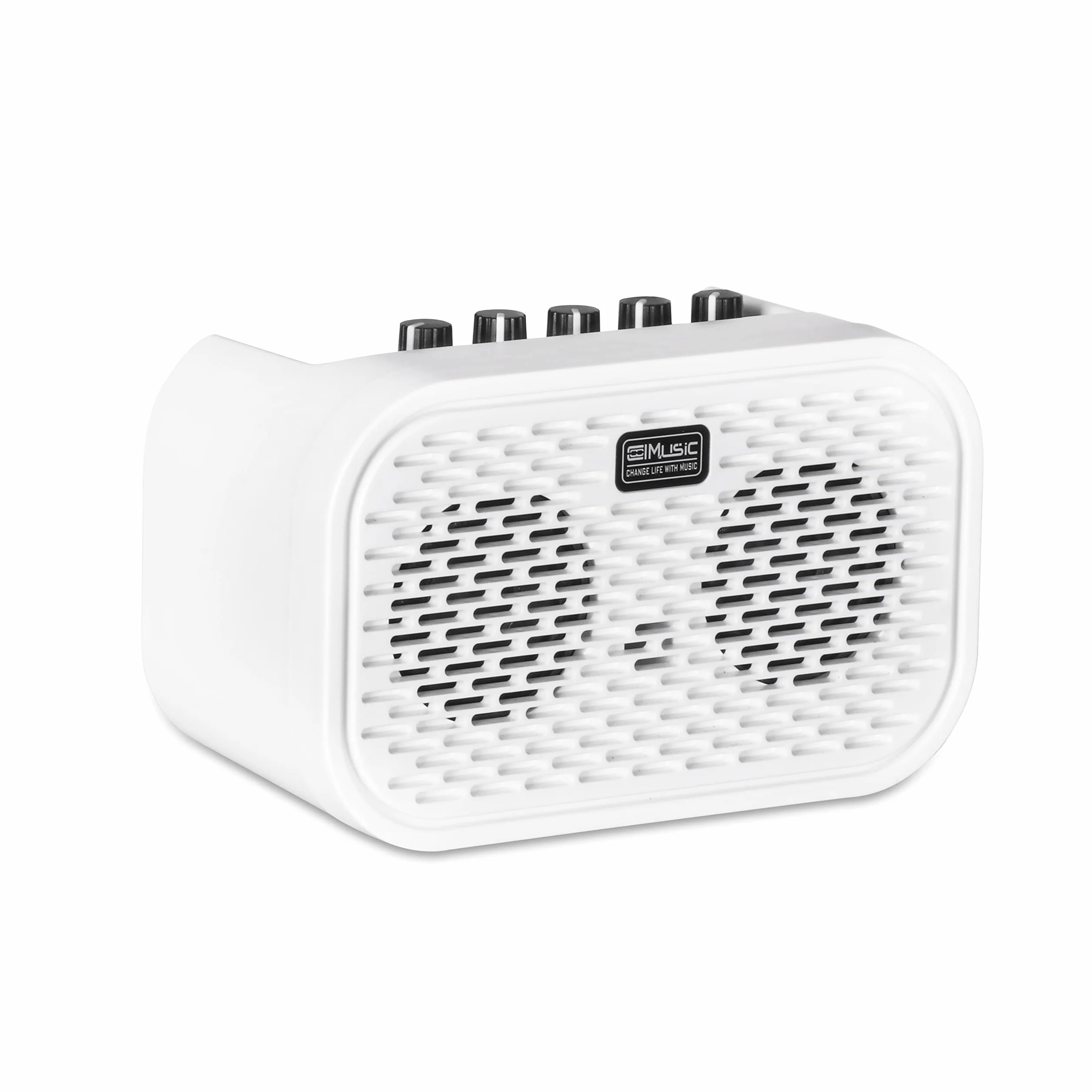 Coolmusic Mini Amplificatore per Chitarra Elettrica - 10W Ricaricabile Senza Fili, Effetti Ritardo/Distorsione, Bluetooth 5.0, Portatile