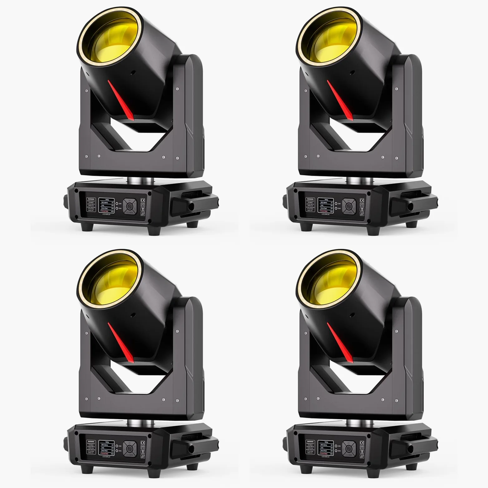 4PCS 380W Teste Mobili LED,Beam Luci da palcoscenico 14 Gobos 15 colori DJ Faretti Luci per Discoteca Feste Bar Club Matrimoni Concerti