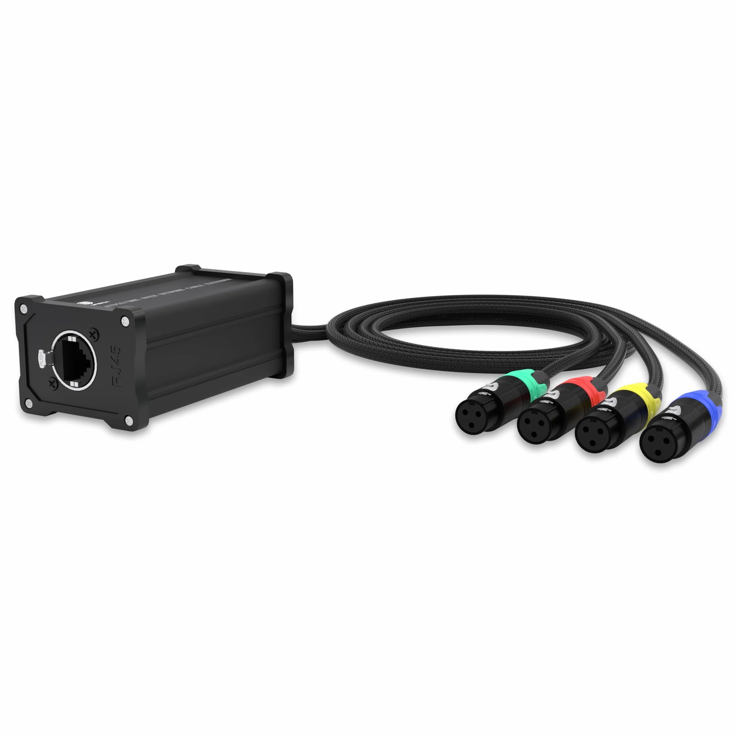 PRORECK Estensore cavo audio/DMX a 4 canali, da XLR femmina a 3 pin a Ethercon RJ45 CAT6, per illuminazione live, sistemi audio e studio (PA-4F)