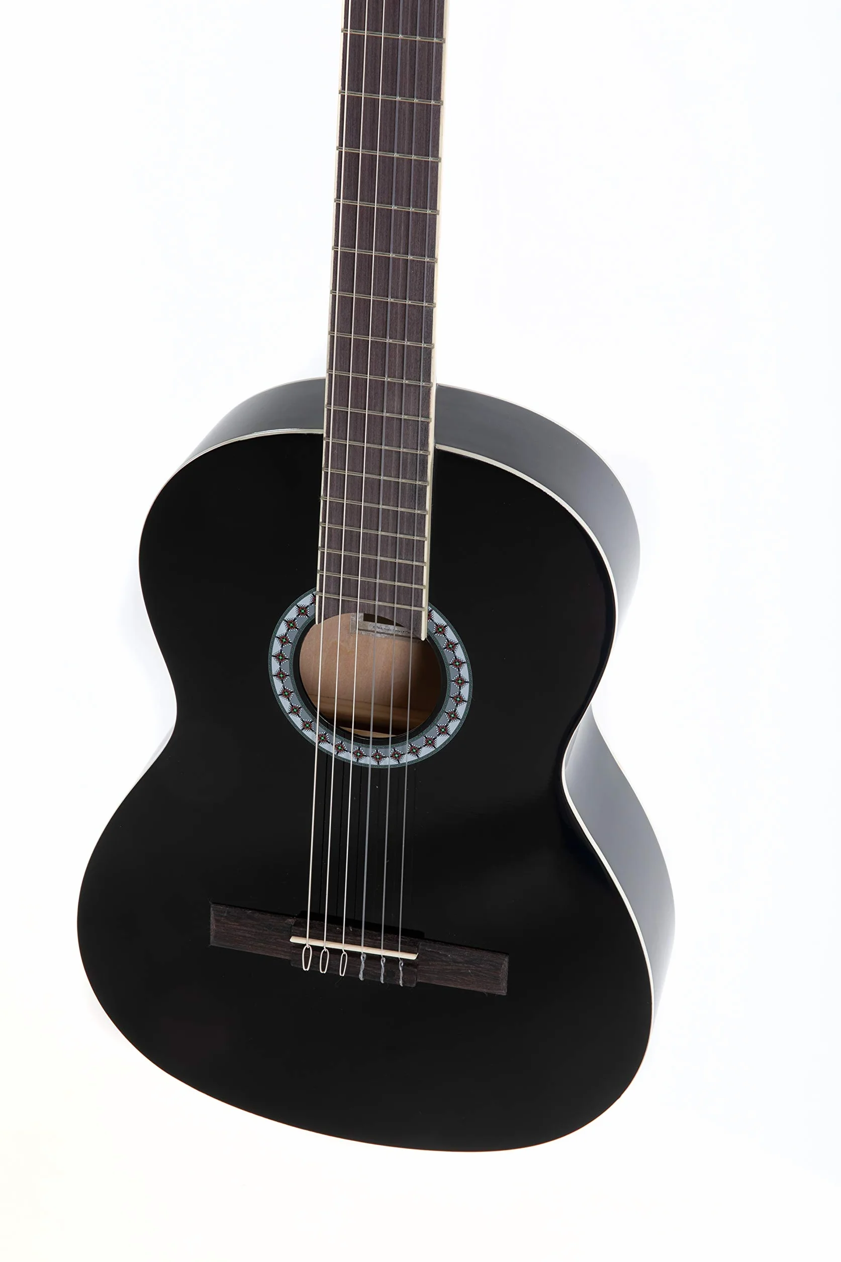 GEWA Chitarra classica, Chitarra Basic, corpo tiglio, tastiera in legno di pakka, meccaniche cromate, 4/4 nero