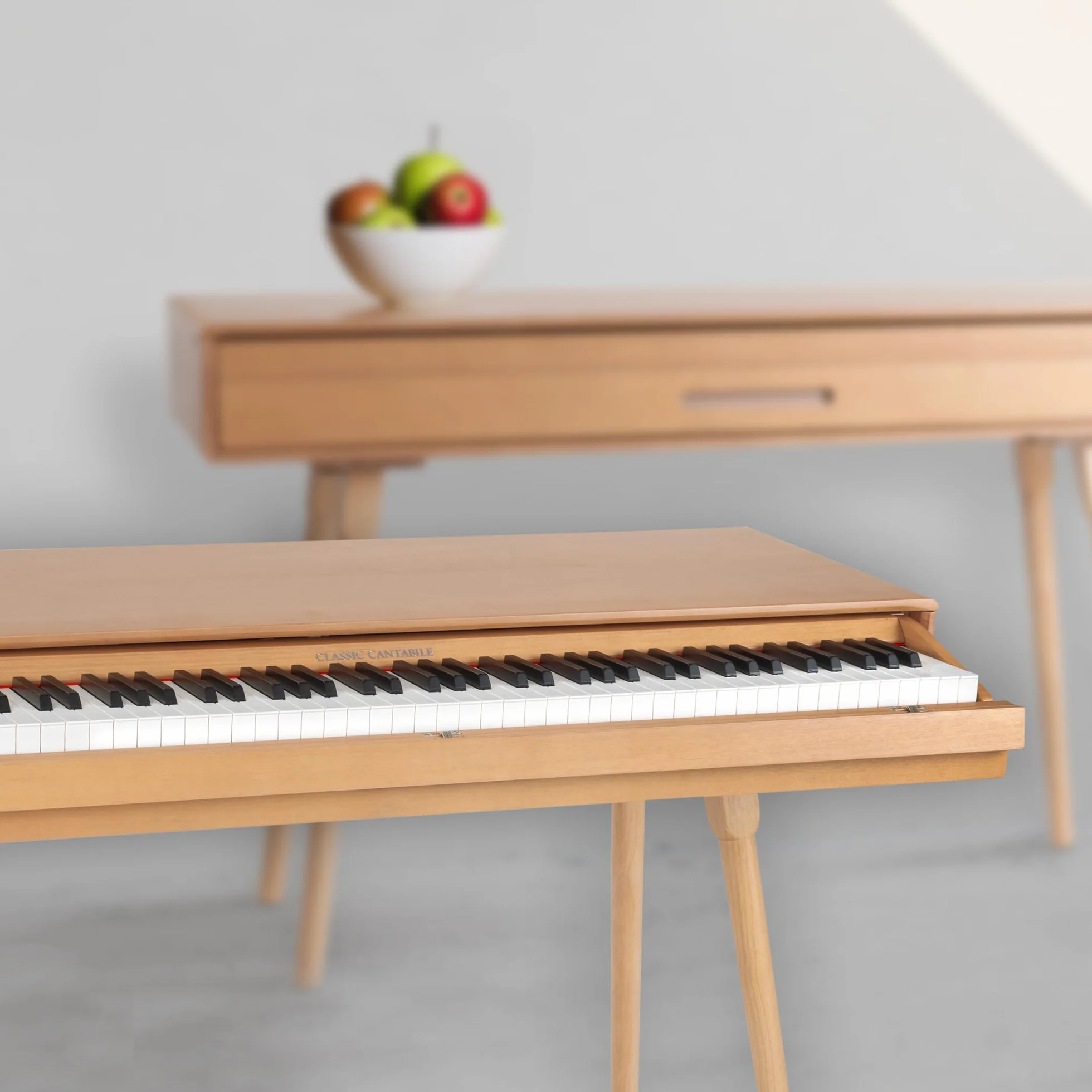 Classic Cantabile DP-730 OK - Pianoforte Digitale 88 Tasti pesati Tastiera Ponderati Azione del Martello - Tavolo con pianoforte elettrice incorporato - Con leggio e pedaliera - USB MIDI - Quercia