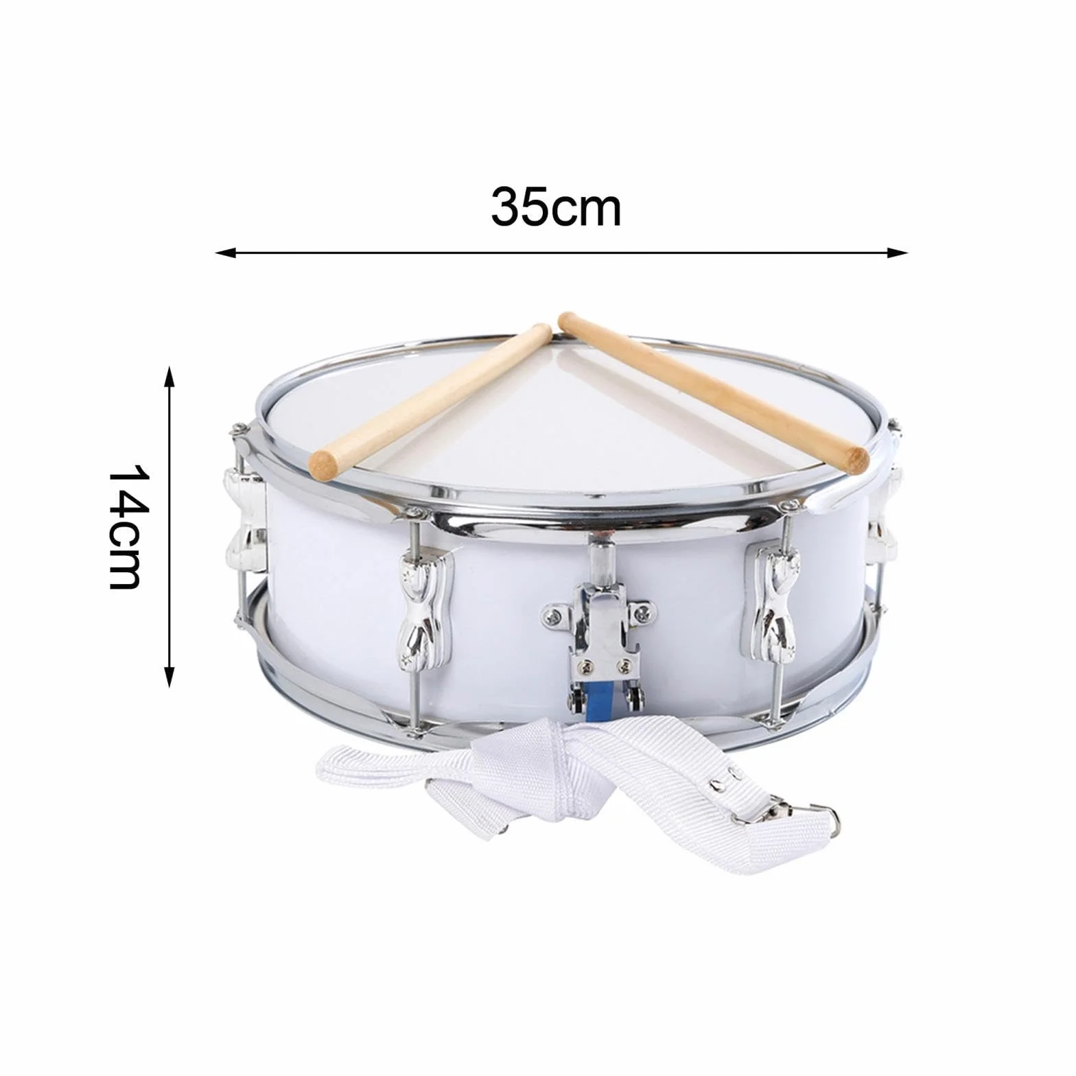 LOVIVER Rullante Pollici Batteria Musicale Strumenti Musicali Professionali per l'apprendimento della Musica Tamburo a Doppio Tono per Ragazzi Ragazze,