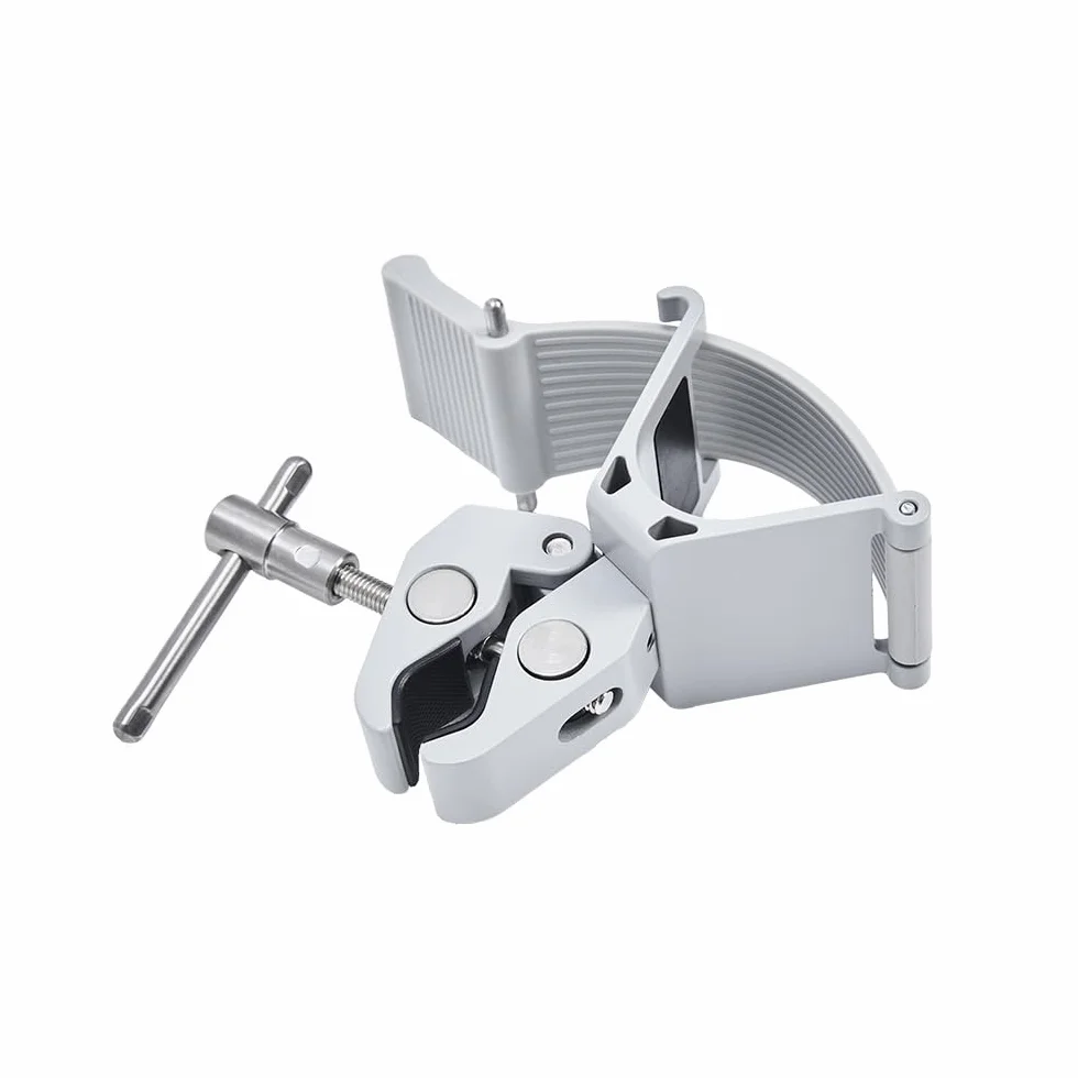 amaran Peak Light Stand Clamp – Morsetto per Batteria Peak con Cinghia in Silicone, Blocco a Rotazione, Filettatura 3/8"-16 – Per Treppiedi, Supporti, Tavoli