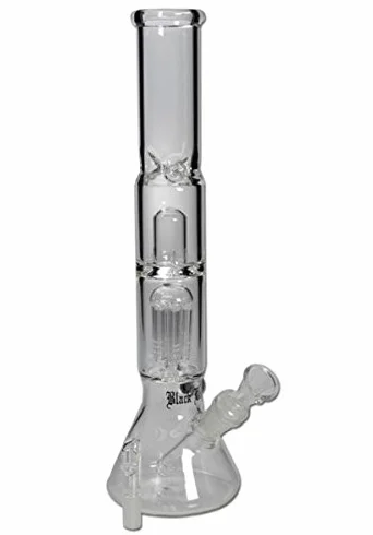 Black Leaf Ice Bong in Vetro 36cm per Erbe e Oli con Valigetta
