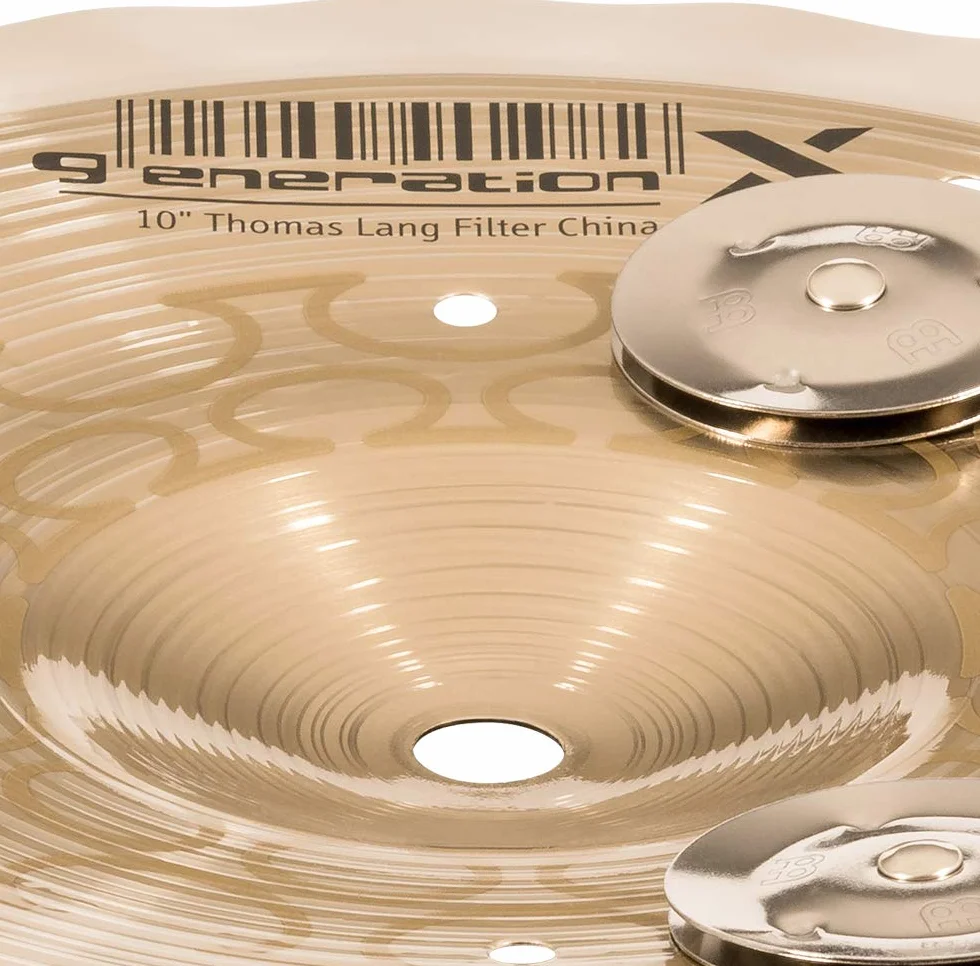 Meinl Cymbals GX-10FCH-J Generation X Thomas Lang Signature - Piatto Jingle Filter China, 10" (25,4 cm), Finitura standard