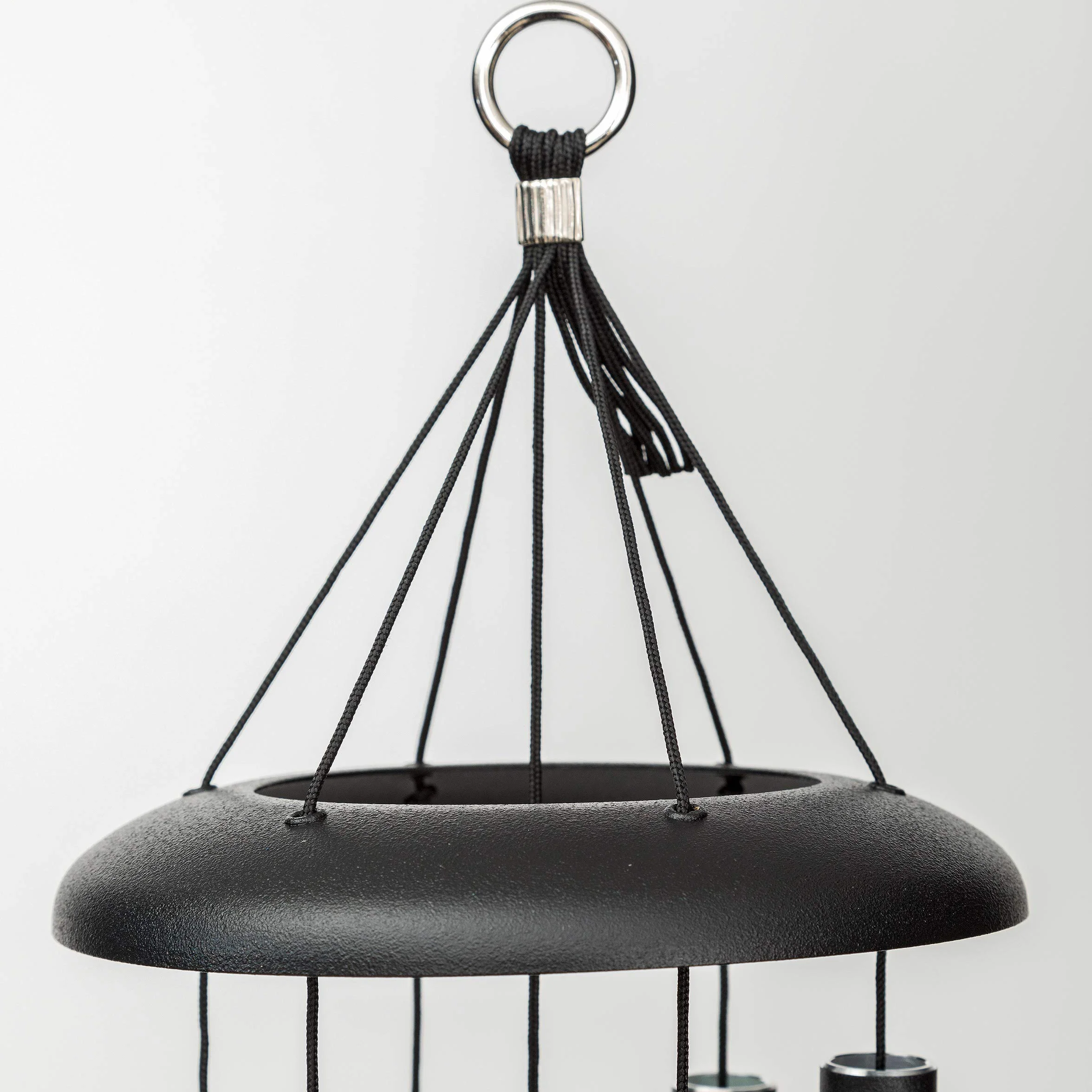 Corinthian Bells by Wind River -Campanello a vento, per patio, cortile, giardino, decorazione esterna, campanello in alluminio, prodotto negli Stati Uniti, 68,6 cm, nero