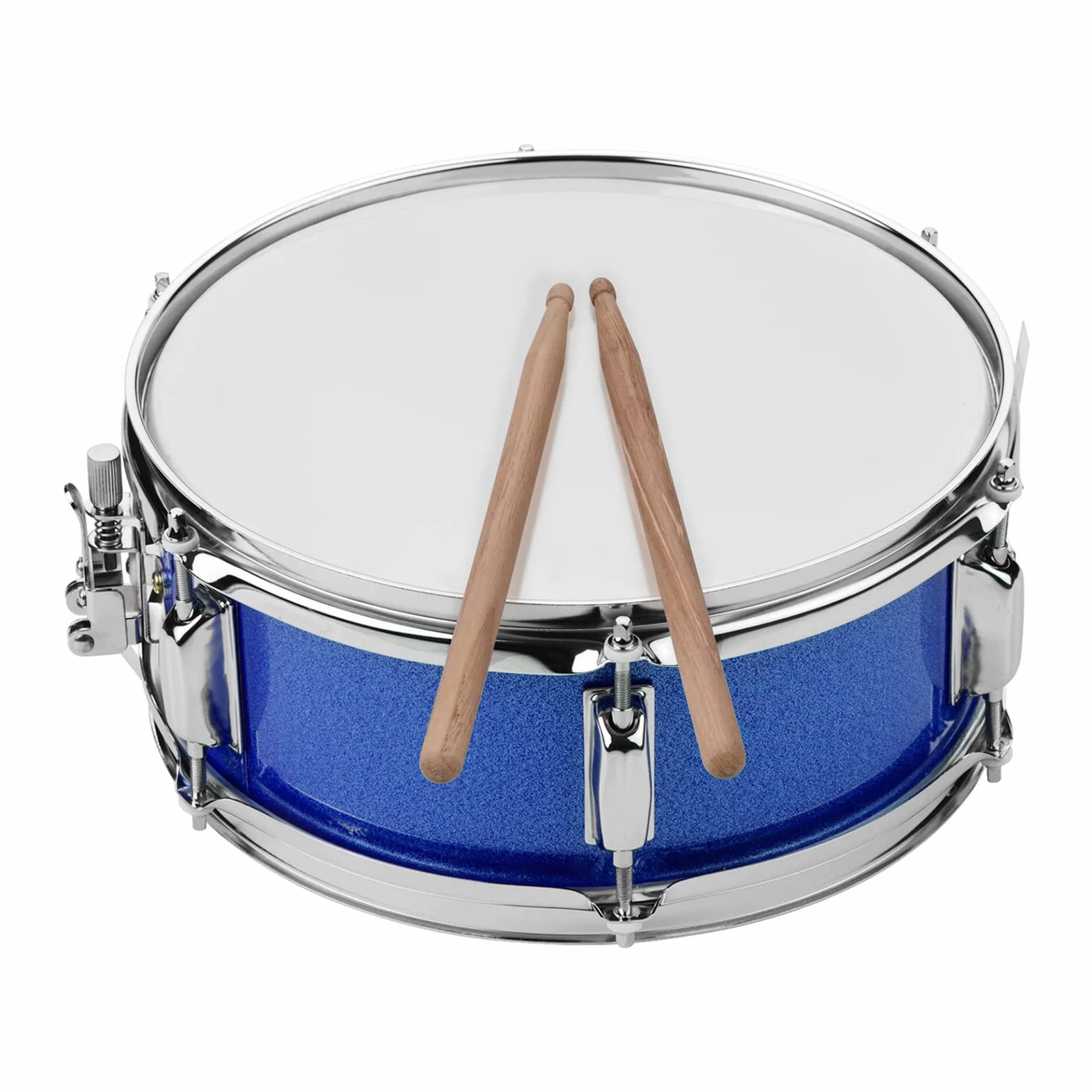 Rullante da 12 pollici con bacchette Tracolla Chiave Strumento a percussione per studenti Principianti Rullante da marcia Set rullante portatile