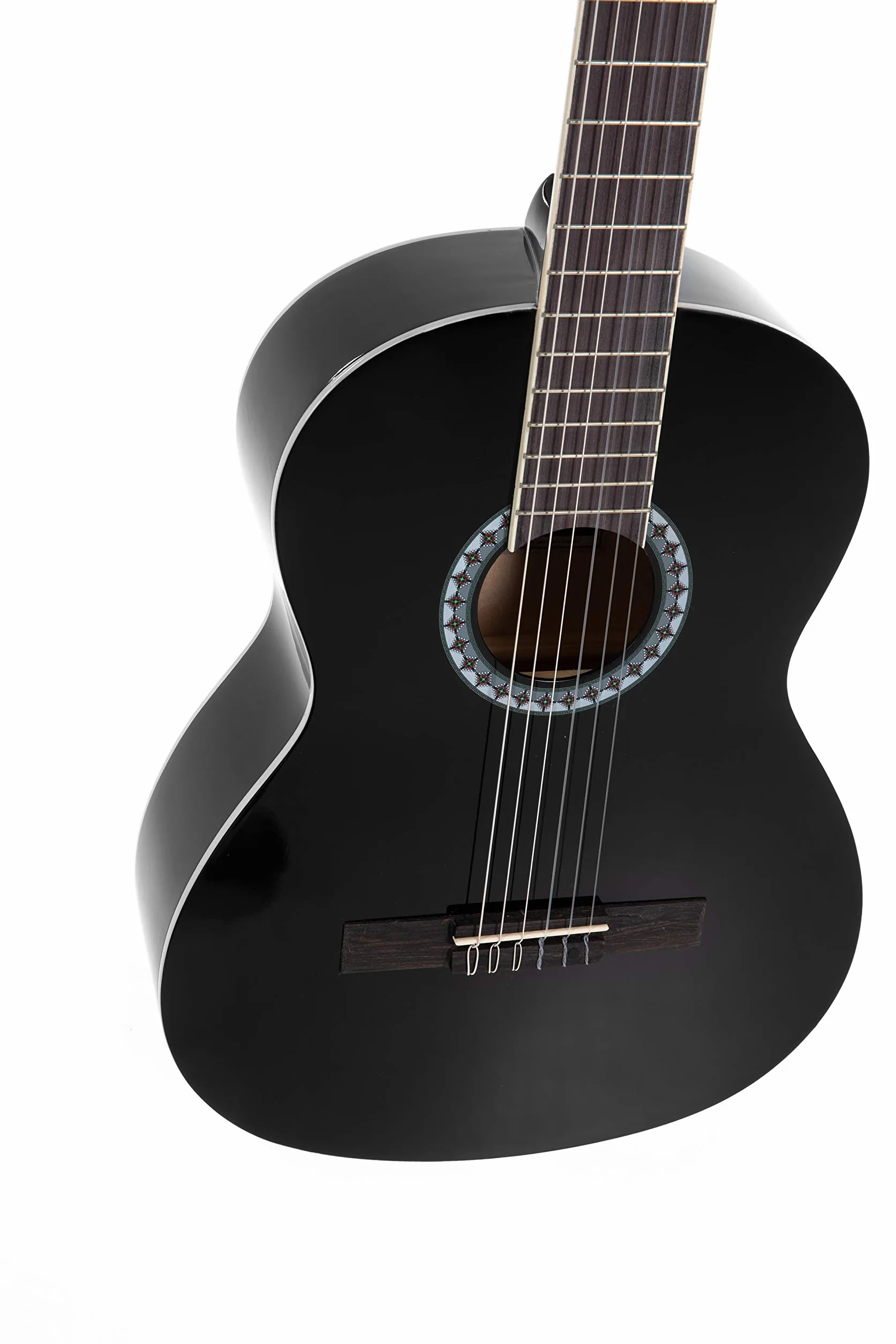 GEWA Chitarra classica, Chitarra Basic, corpo tiglio, tastiera in legno di pakka, meccaniche cromate, 4/4 nero