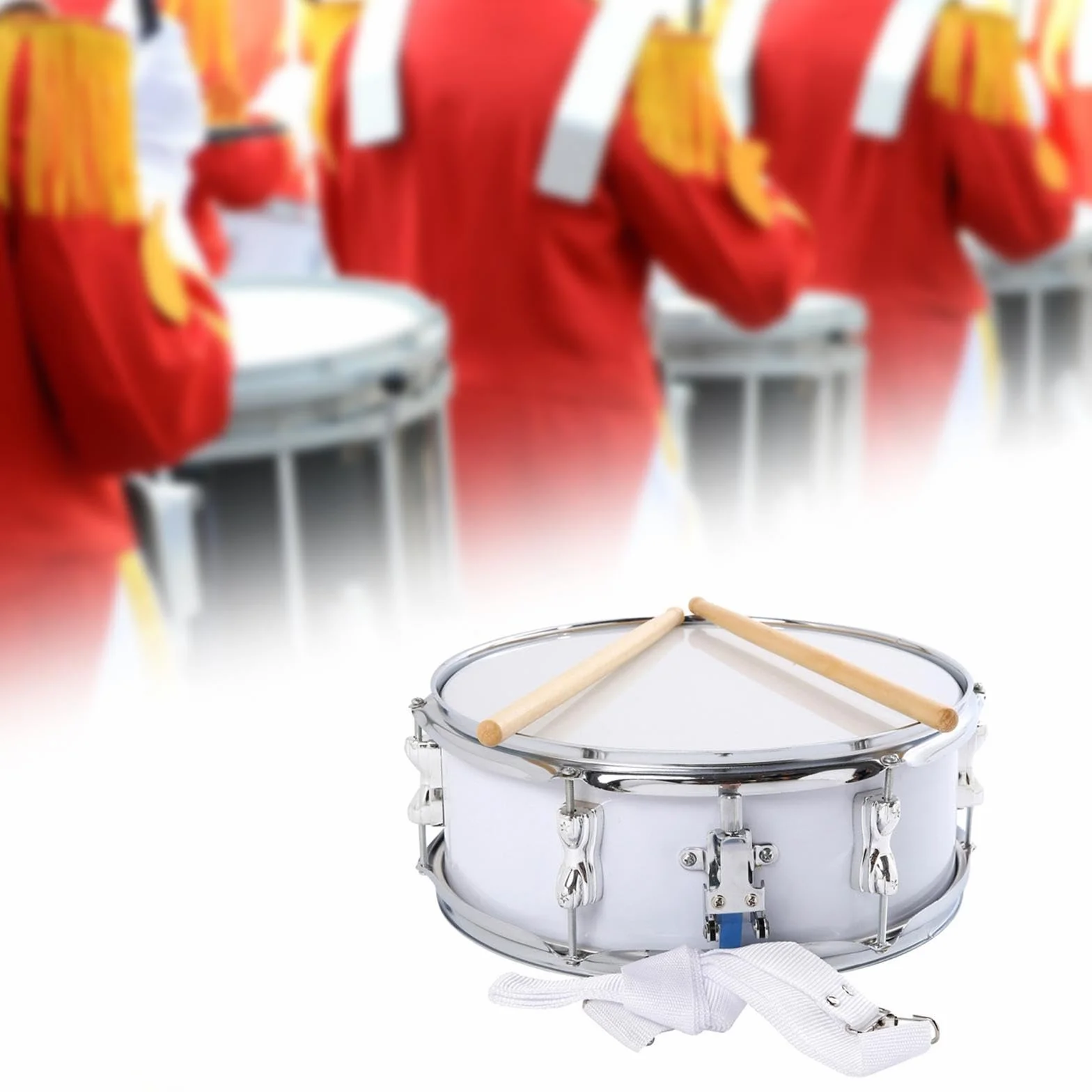 LOVIVER Rullante Pollici Batteria Musicale Strumenti Musicali Professionali per l'apprendimento della Musica Tamburo a Doppio Tono per Ragazzi Ragazze,