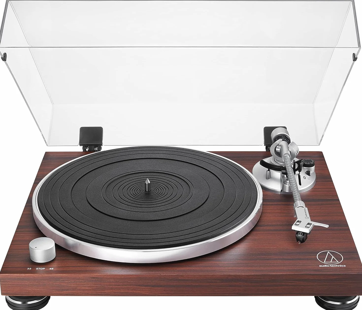 Audio-Technica LPW50BTRW Giradischi Wireless con Trazione a Cinghia Palissandro