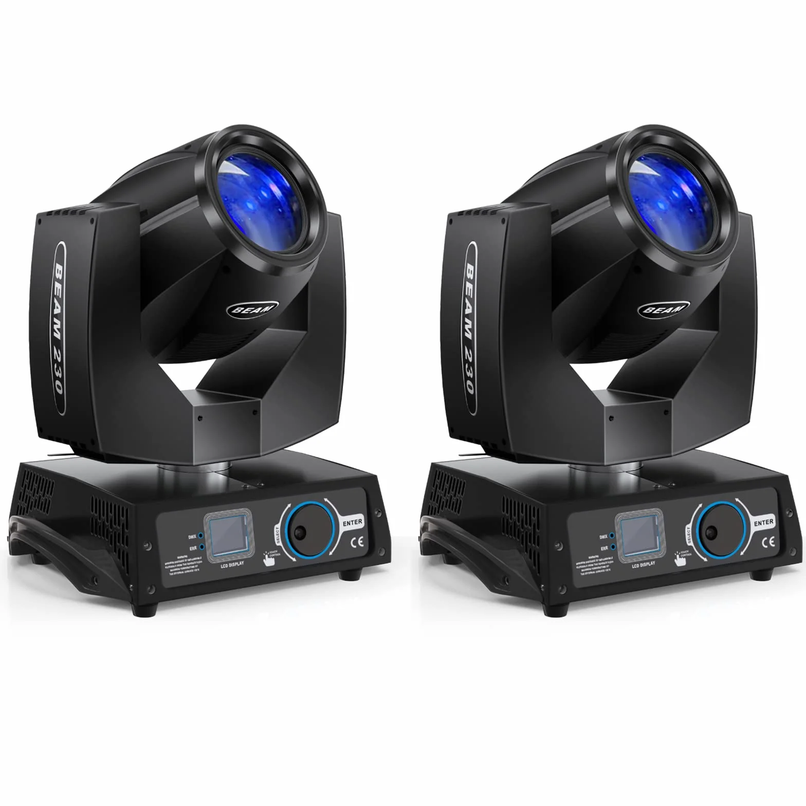 7R 230W Beam Moving Head DMX 17 Gobos RGBW LED illuminazione palcoscenico 14 colori DJ luci 16ch 8 prismi faro DMX512 controllo per matrimonio Natale Halloween Carnevale Party (nero-2)