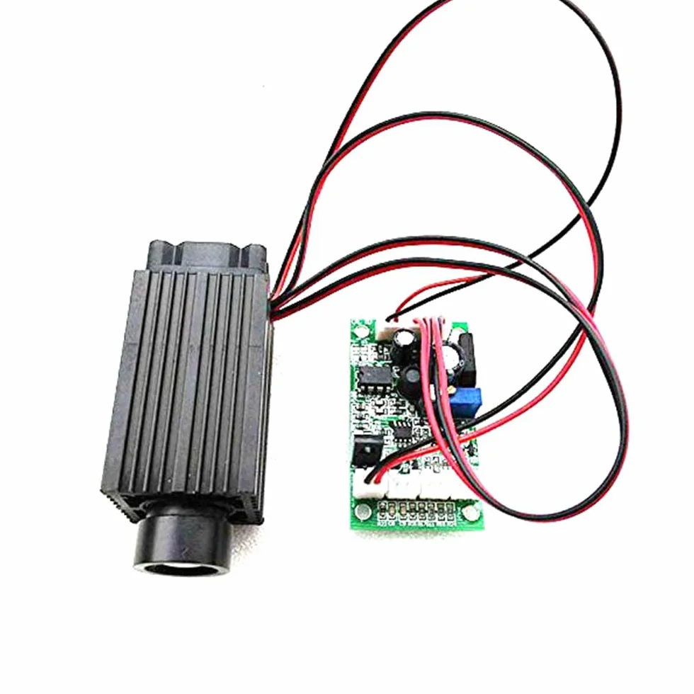 12V Fat Beam 532nm 80mW Green Diode Laser Dot Module 33x33x78mm /Driver out & TTL 0-20KHz