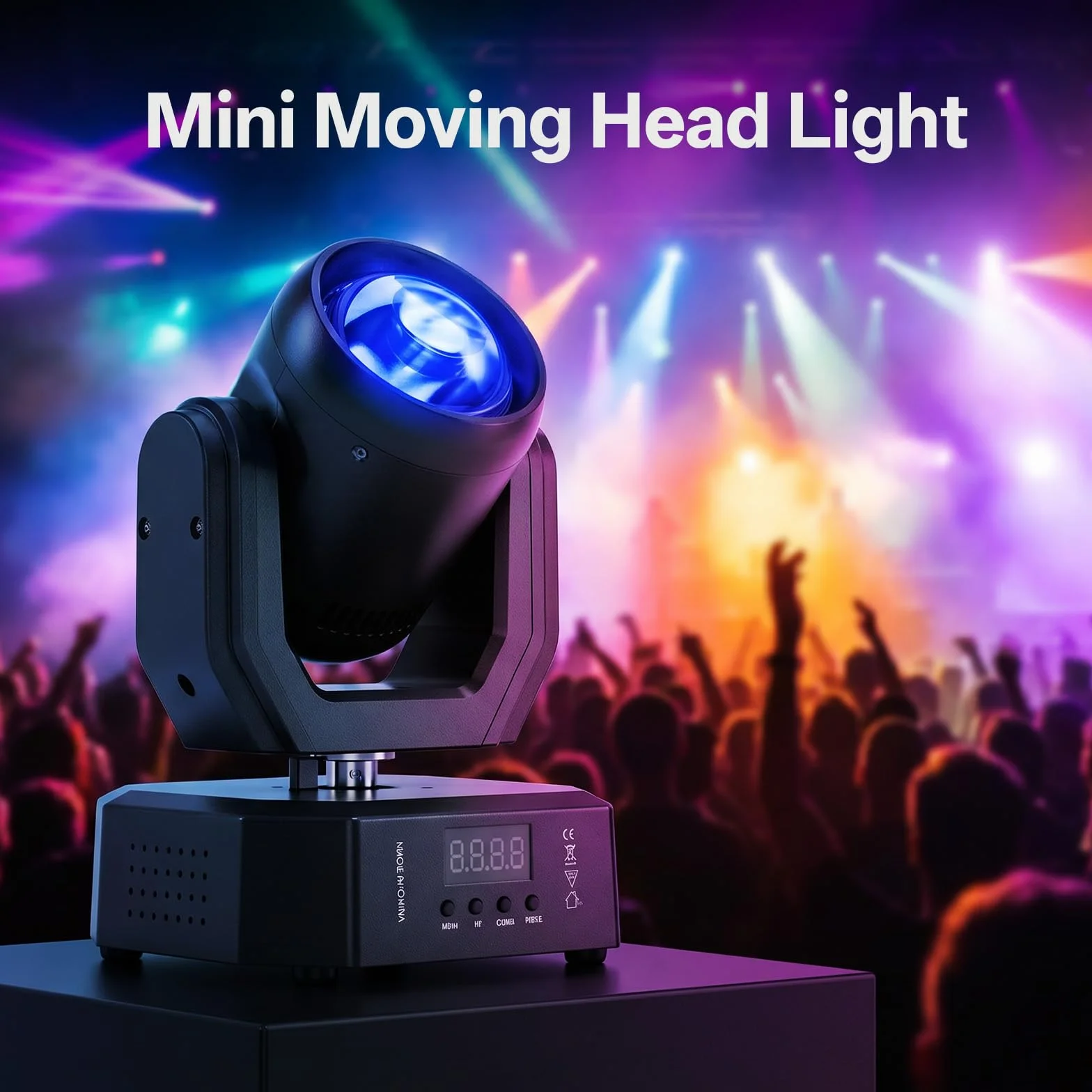 2 pezzi Mini Teste Mobili LED 30W Beam uce da Palcoscenico con Telecomando 5 modalità controllo Stroboscopico DMX512 Luci Palcoscenico per Natale Club DJ Discoteca Festa