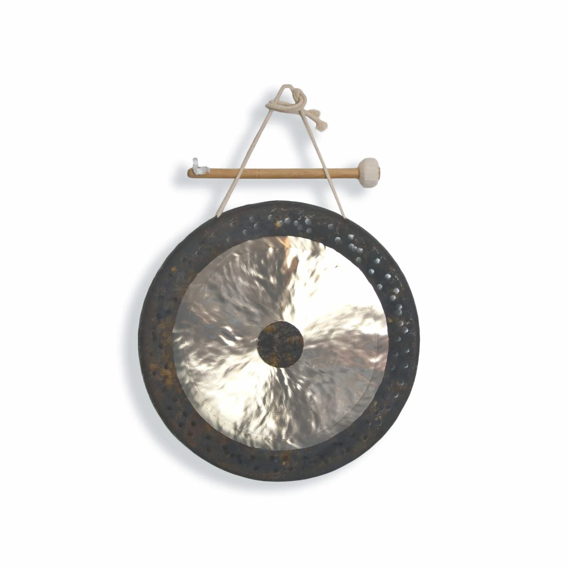 Gong - Chau gong/Tam-tam gong tradizionale 12": 30 cm, strumento musicale fatto a mano, qualità superiore e suono unico, musica, meditazione, relax, decorazione