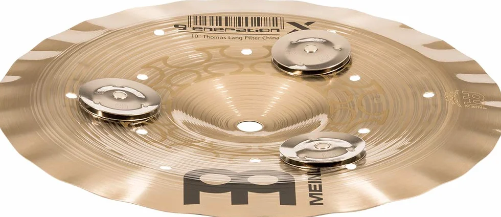 Meinl Cymbals GX-10FCH-J Generation X Thomas Lang Signature - Piatto Jingle Filter China, 10" (25,4 cm), Finitura standard