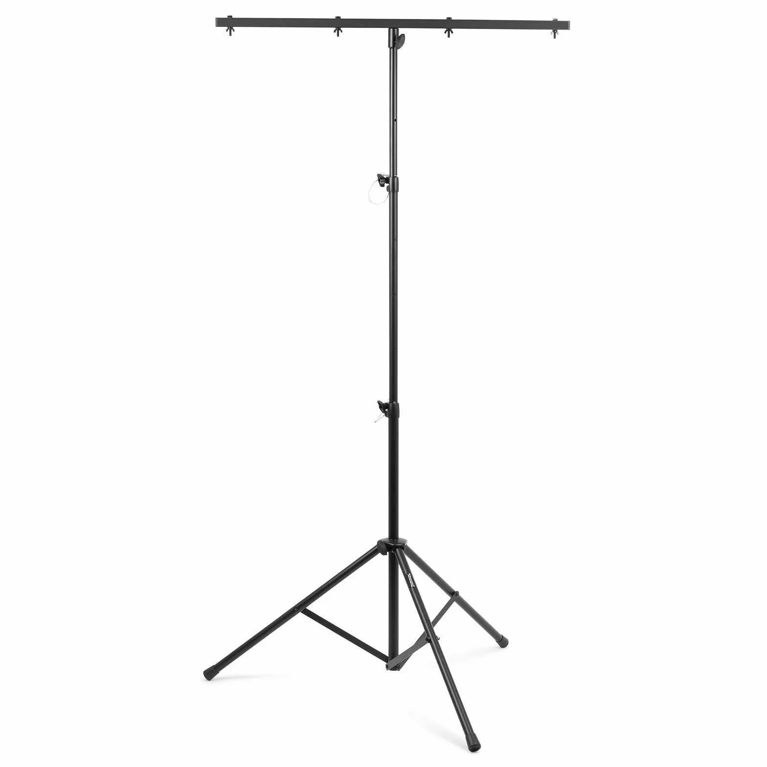 Beamz LS25T - Treppiede Luce DJ con Asta T, Regolabile in Altezza 120-275 cm, 25 kg, Nero, Metallo, Caucciù