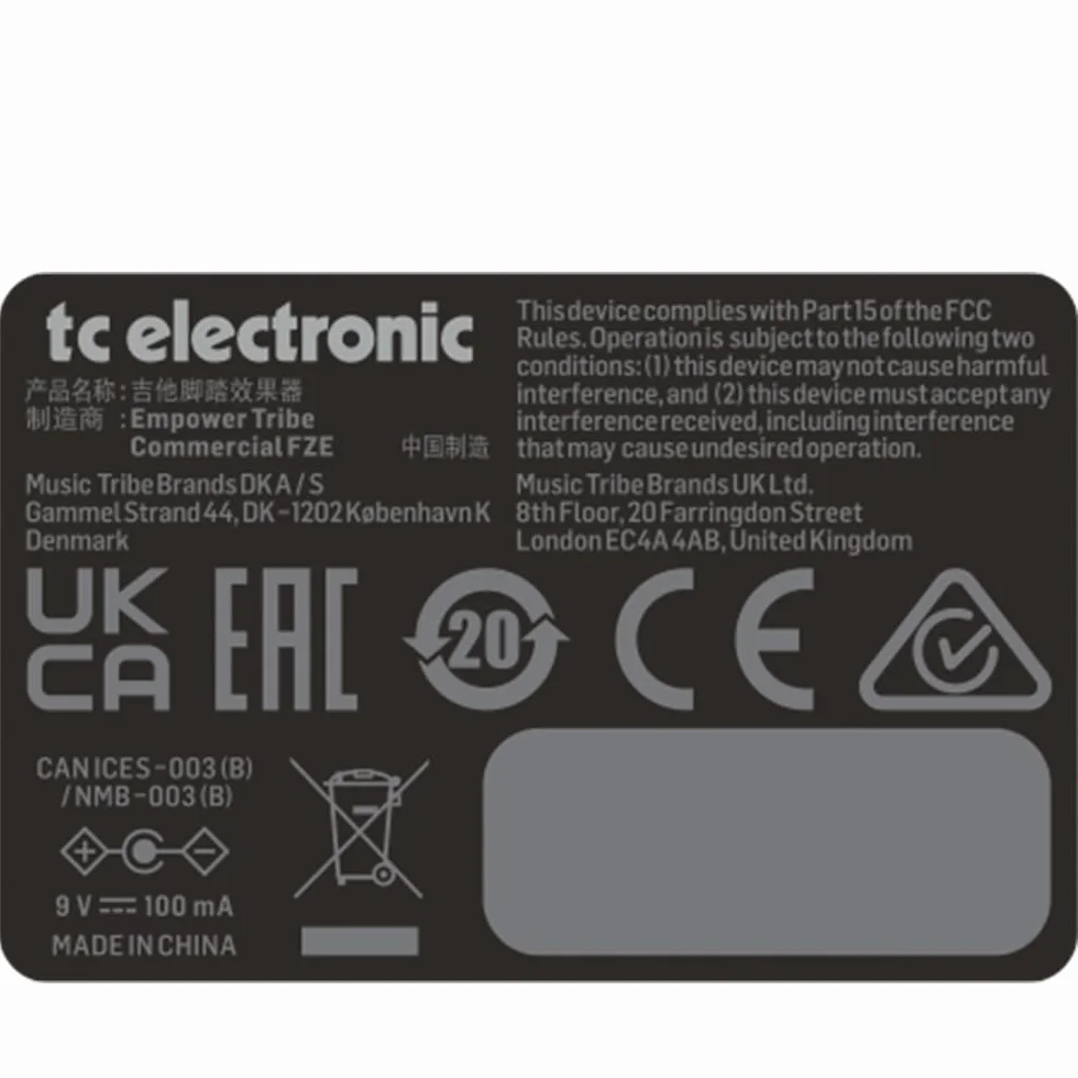 TC Electronic SKY SURFER MINI REVERB Riverbero di qualità da studio con 3 premiati algoritmi TC Electronic, ora con unimpronta compatta