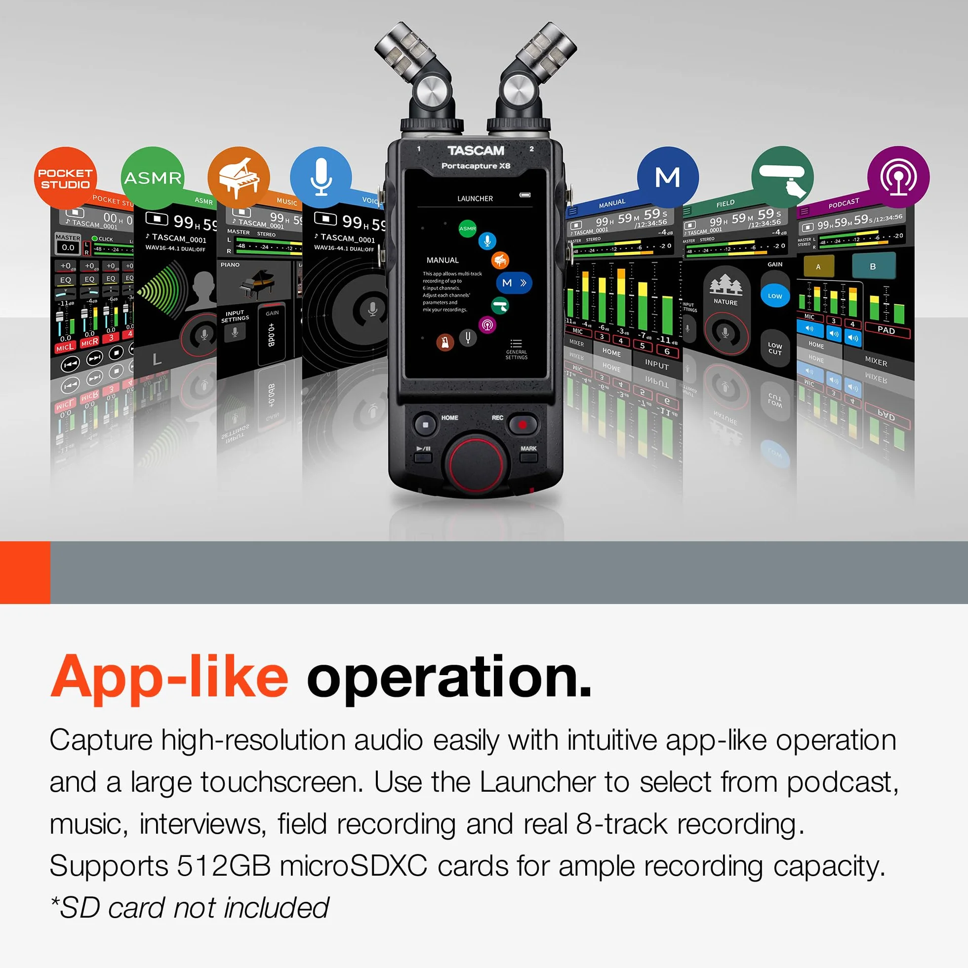 Portacapture X8 - Registratore mobile