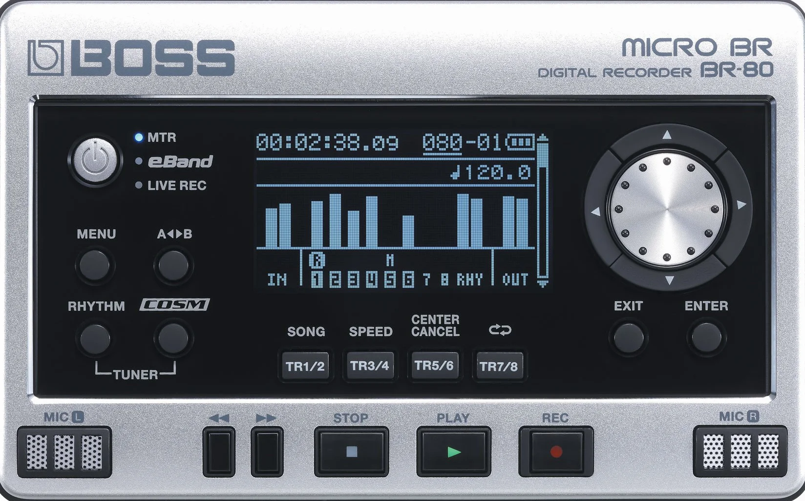 Boss Br-80 Portable Digital Recorder, Argento