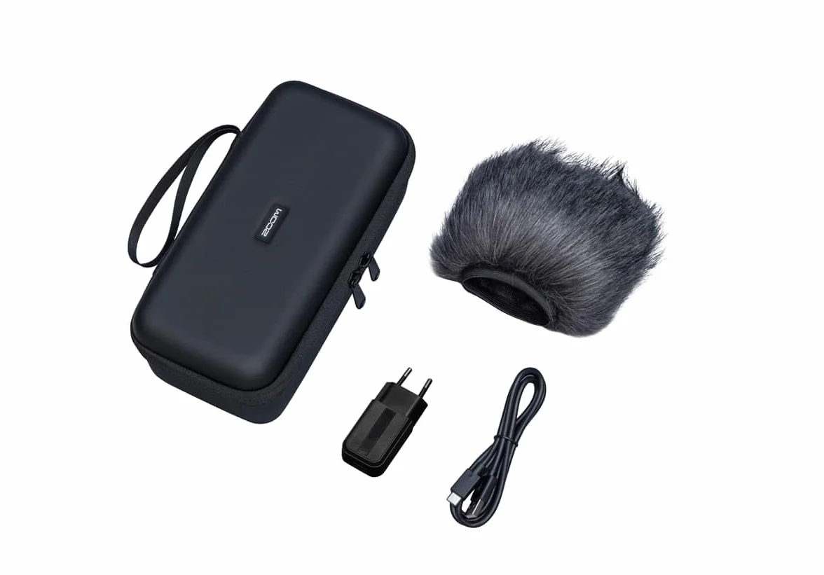 Zoom APH-5s (versione UE), confezione di accessori per registratore di telefoni cellulari H5studio, custodia, paravento, adattatore di alimentazione, cavo USB-C