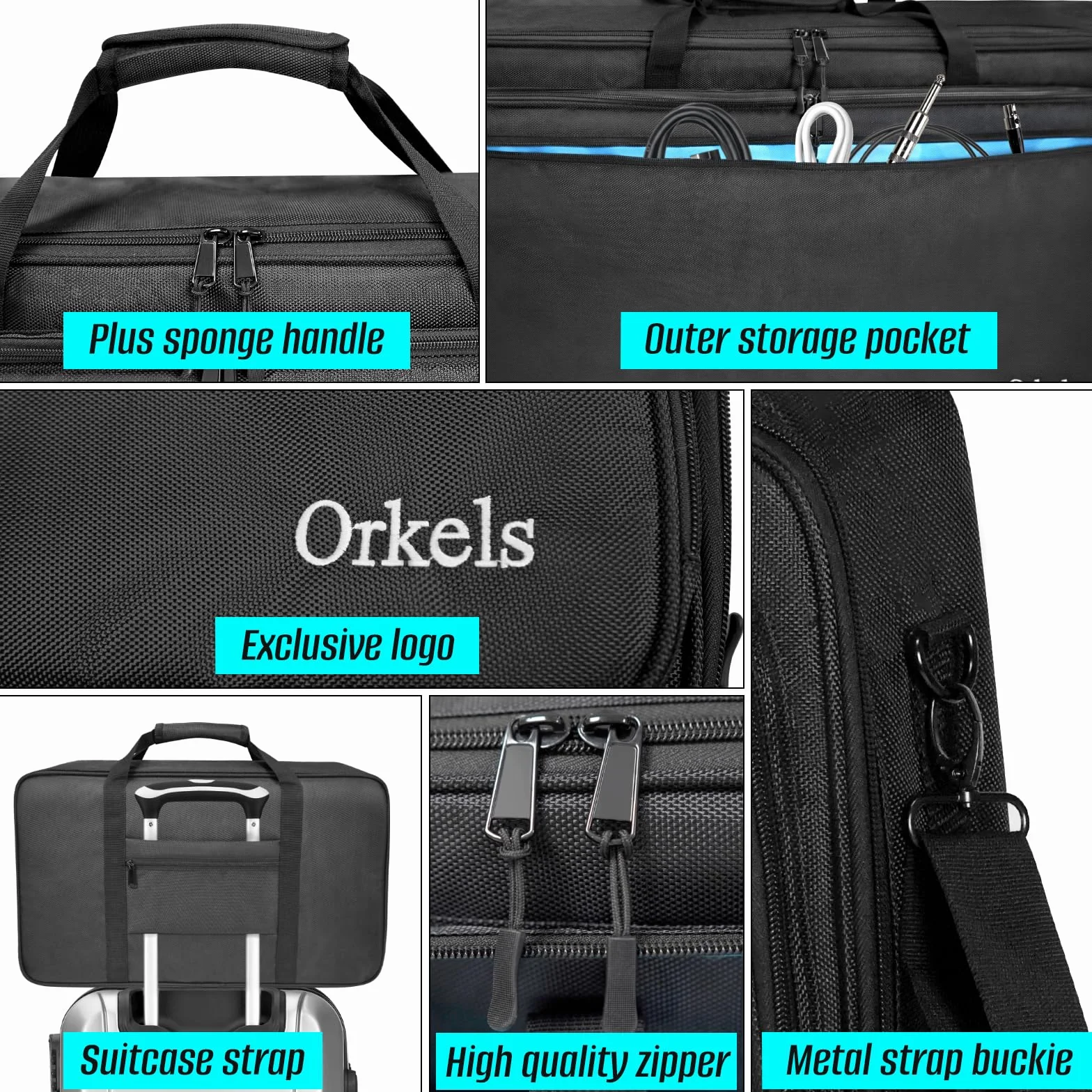 SUNDOY Borsa imbottita per controller DJ DDJ-FLX10, DDJ-GRV6, DDJ-REV5, DDJ-REV7, DDJ-FLX6-GT, DDJ-800, XDJ-RR, DDJ-1000SRT, RX, S8, DDJ SX, SX2, SX3, Inpulse 500