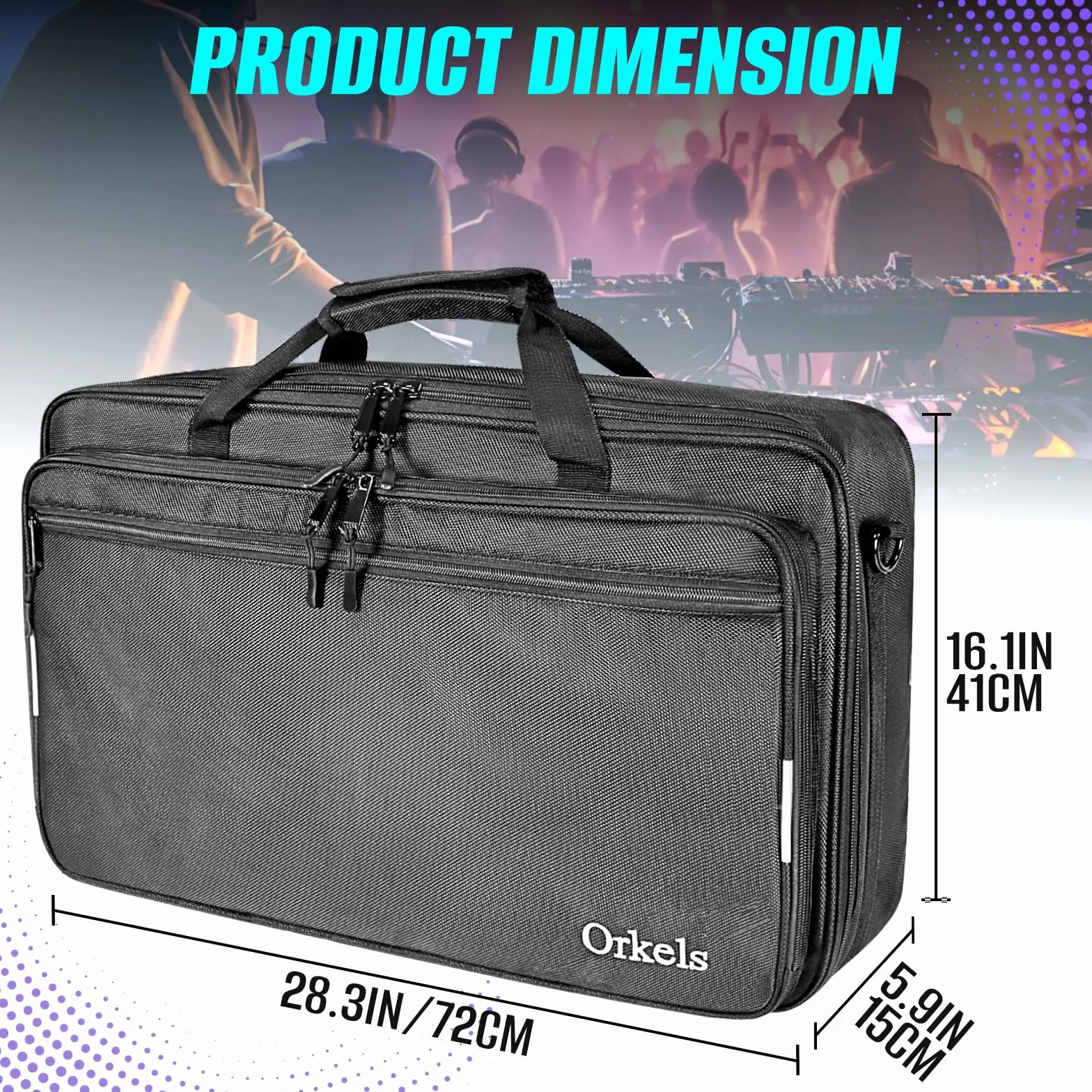 SUNDOY Borsa imbottita per controller DJ DDJ-FLX10, DDJ-GRV6, DDJ-REV5, DDJ-REV7, DDJ-FLX6-GT, DDJ-800, XDJ-RR, DDJ-1000SRT, RX, S8, DDJ SX, SX2, SX3, Inpulse 500