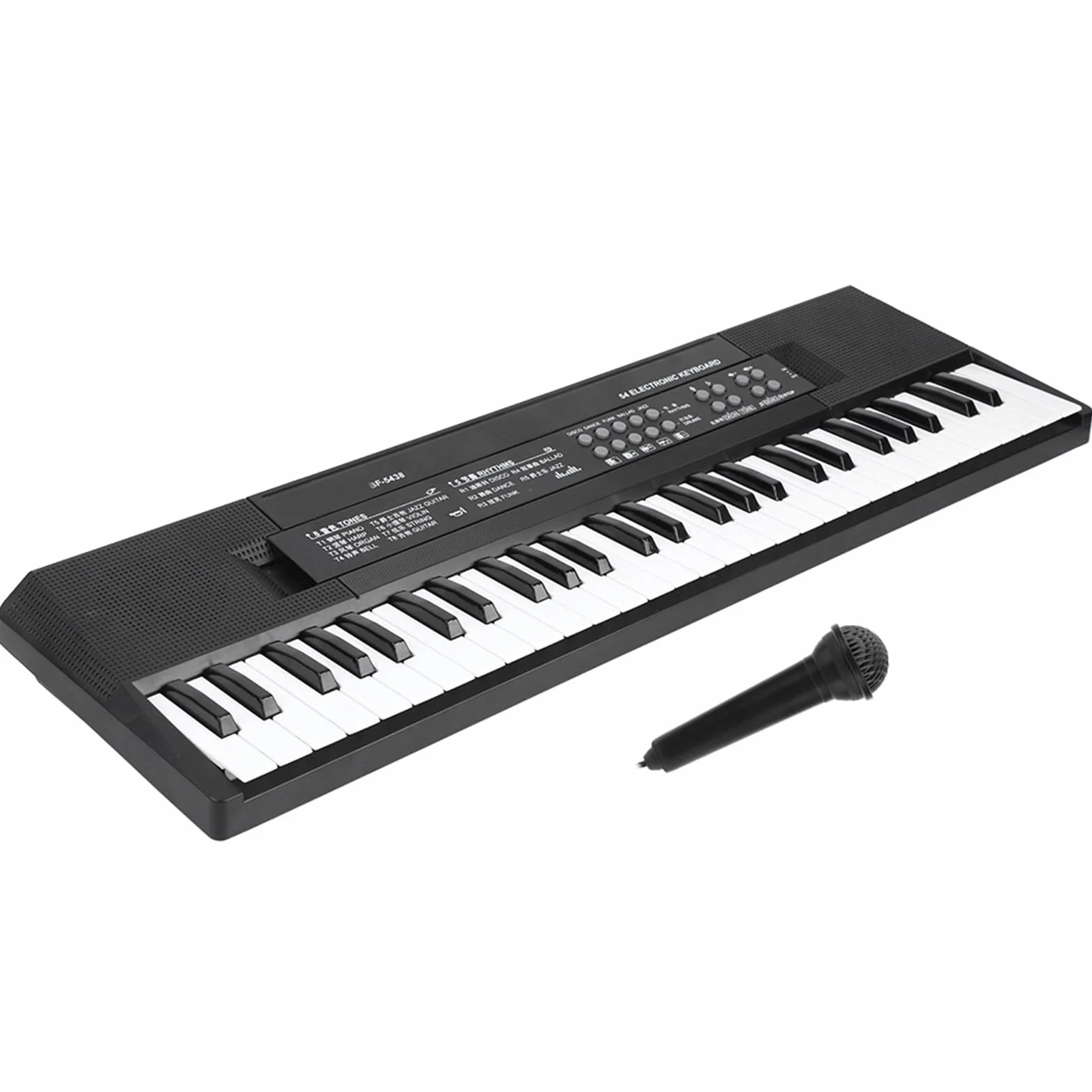 KIMISS Organo Elettronico a 54 Tasti con Telefono, Funzione di Registrazione e Volume Regolabile-Mini Tastiera per Pianoforte Per-strumento Musicale Portatile per Uso Interno e Esterno