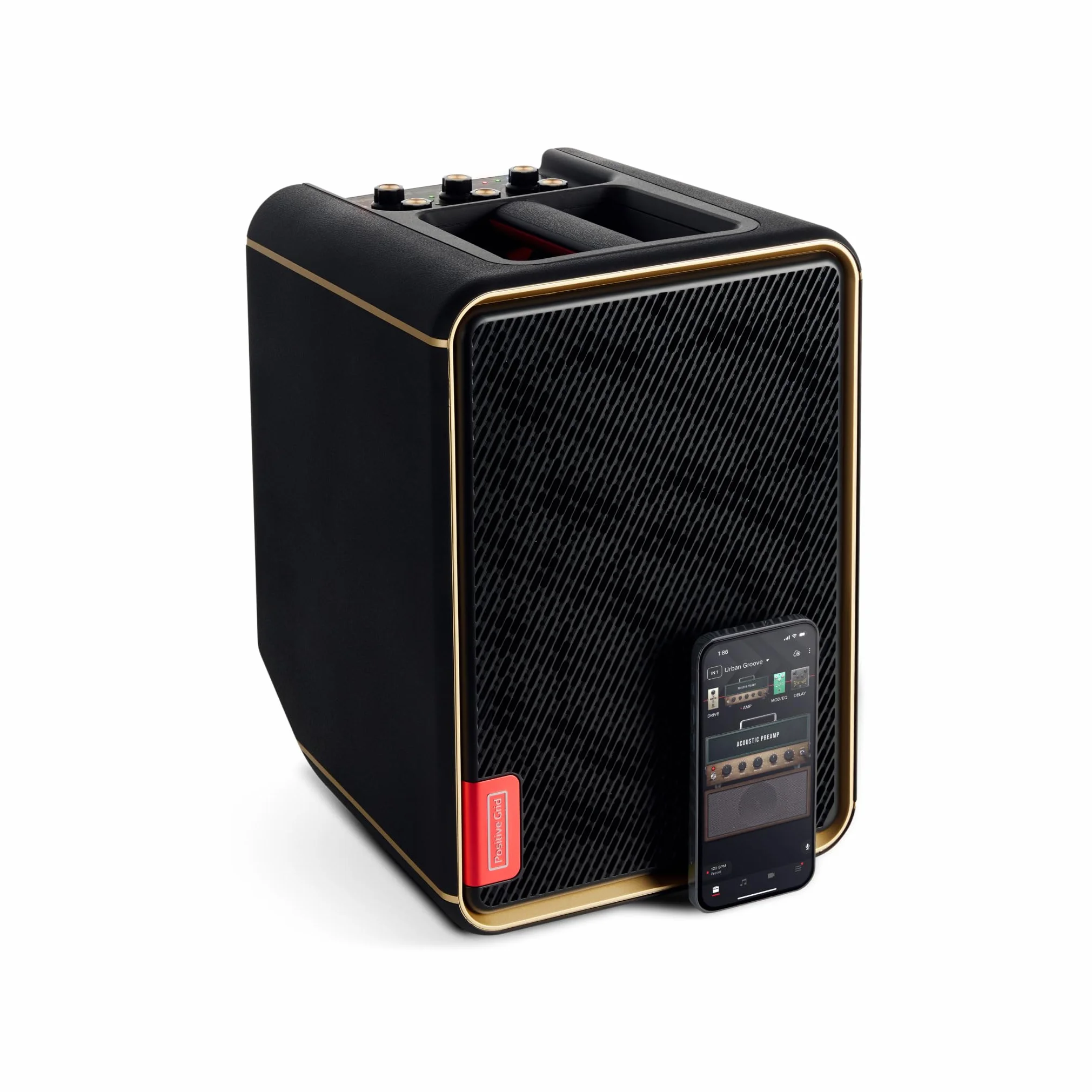 Positive Grid Spark EDGE, 65W amplificatore intelligente per chitarra a 4 canali e altoparlante portatile con looper integrato, AI e app per chitarra elettrica e acustica, basso, voce, tastiere, ecc.